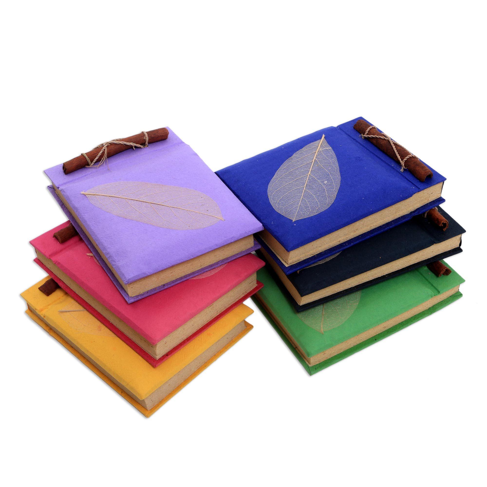 Premium Happy Leaf Notebooks - Set of 6