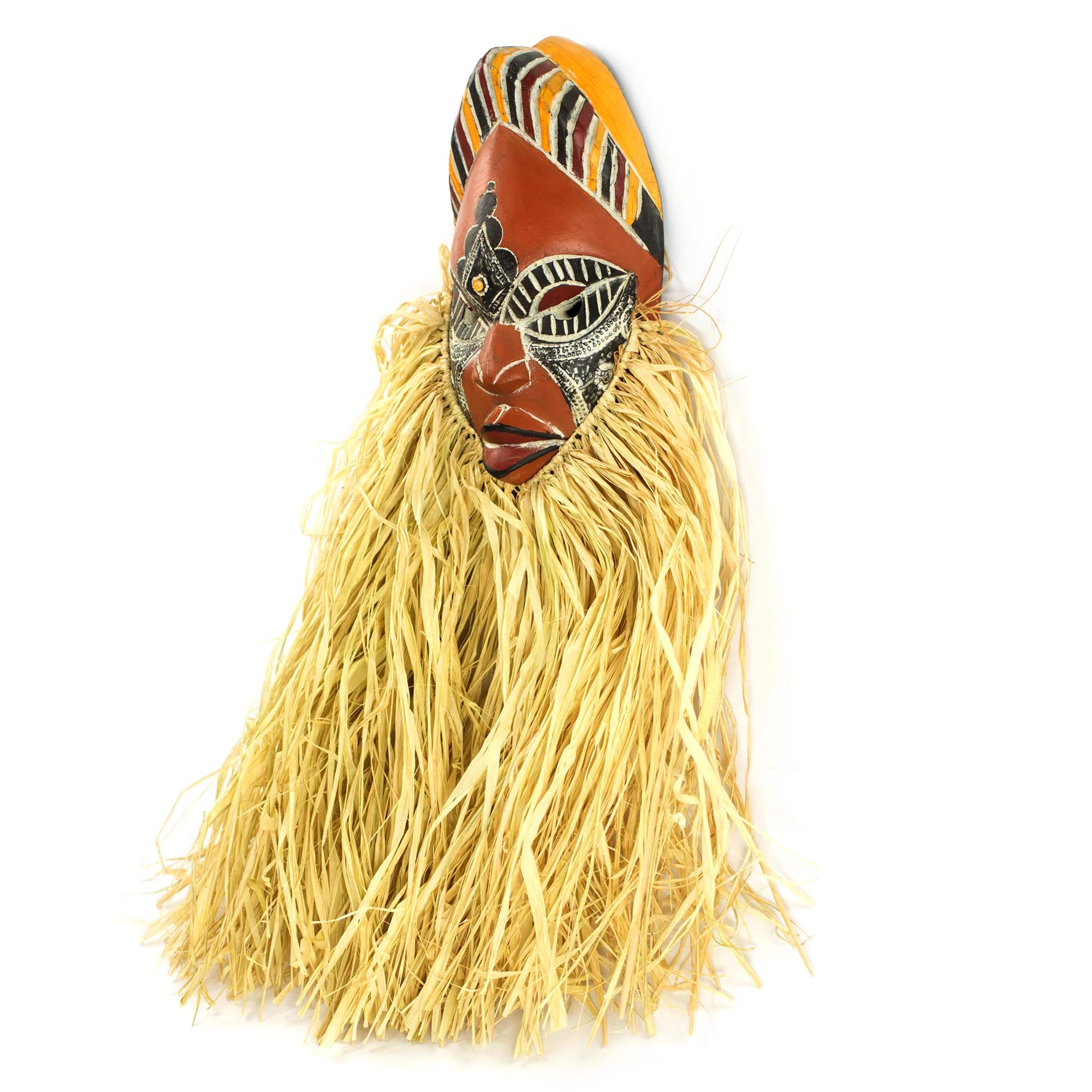 Premium African Wood Dance Mask - 'Udo' for Peace & Harmony