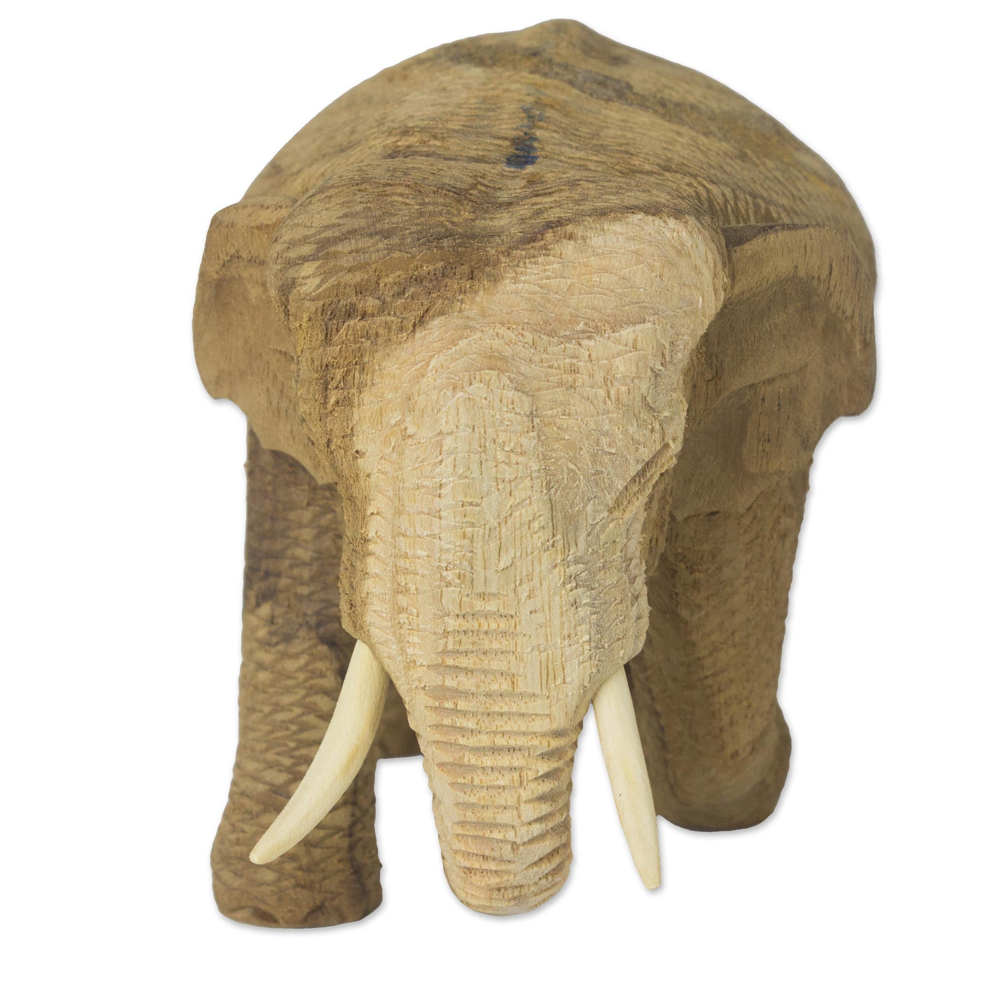 Premium Handcrafted Rain Tree & Ivory Wood Elephant Statue – Blissful Elephant