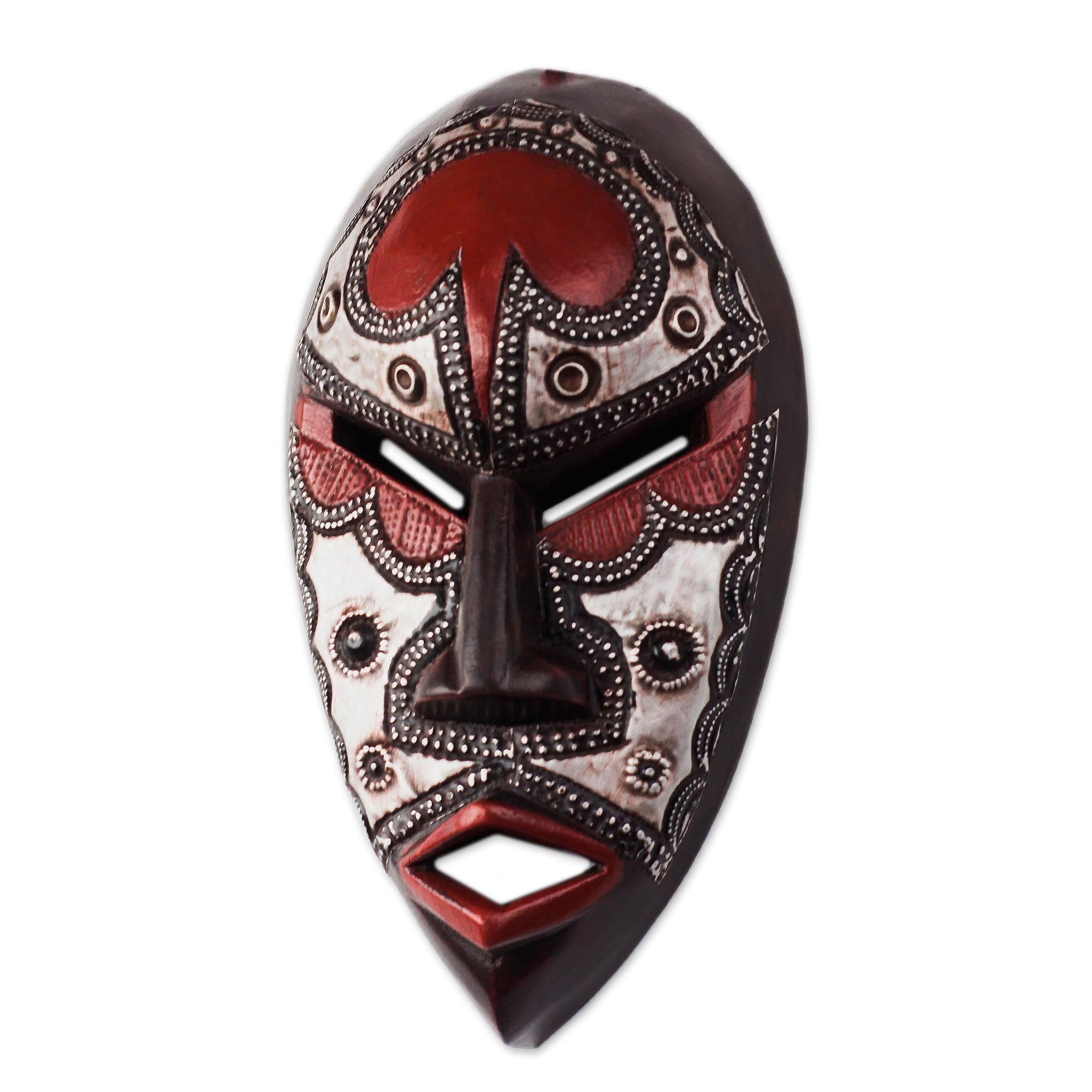 Premium African Lover Wall Mask – Handcrafted Ghanaian Art