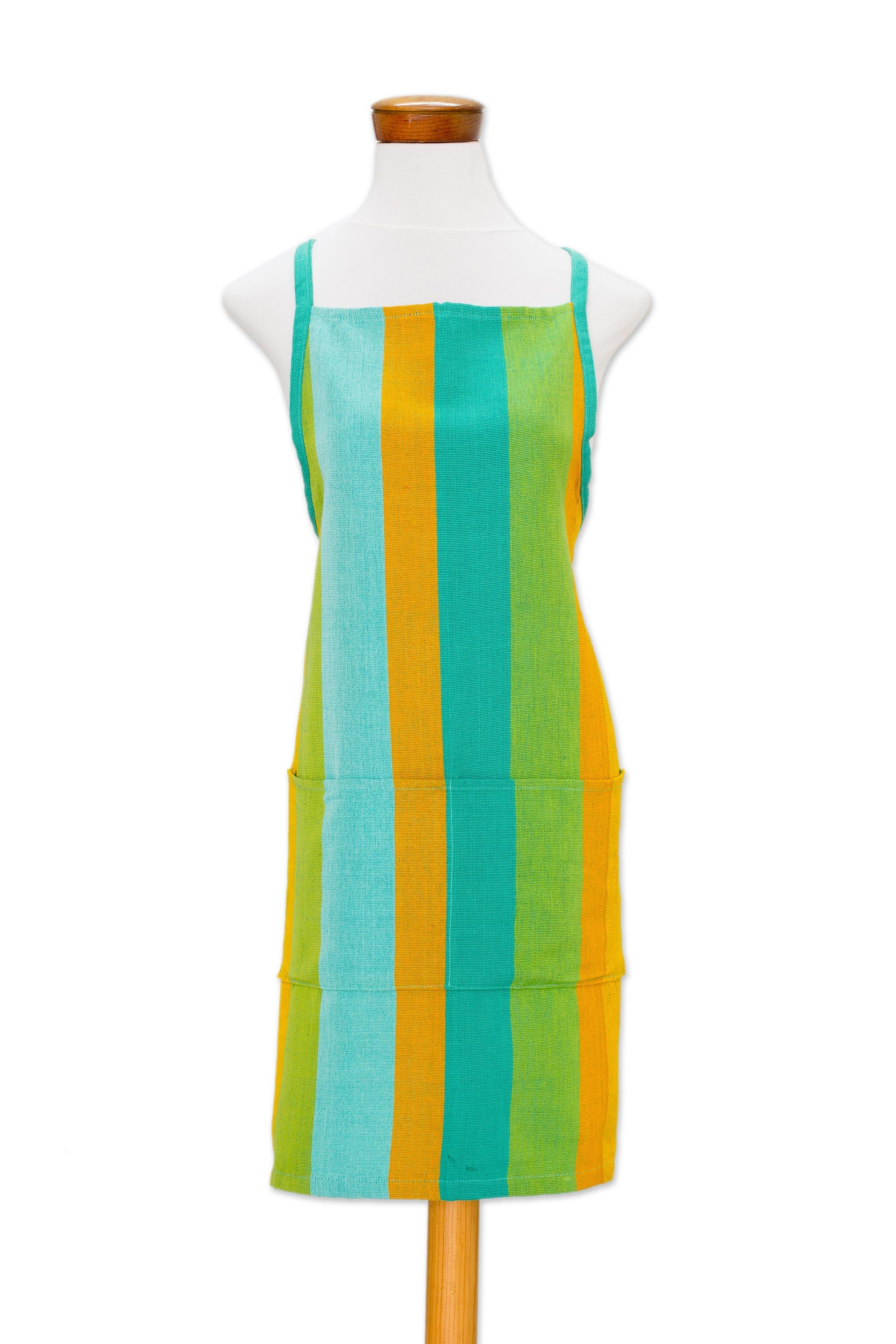 Premium Handwoven Cotton Striped Apron - Summer Cooking Essential