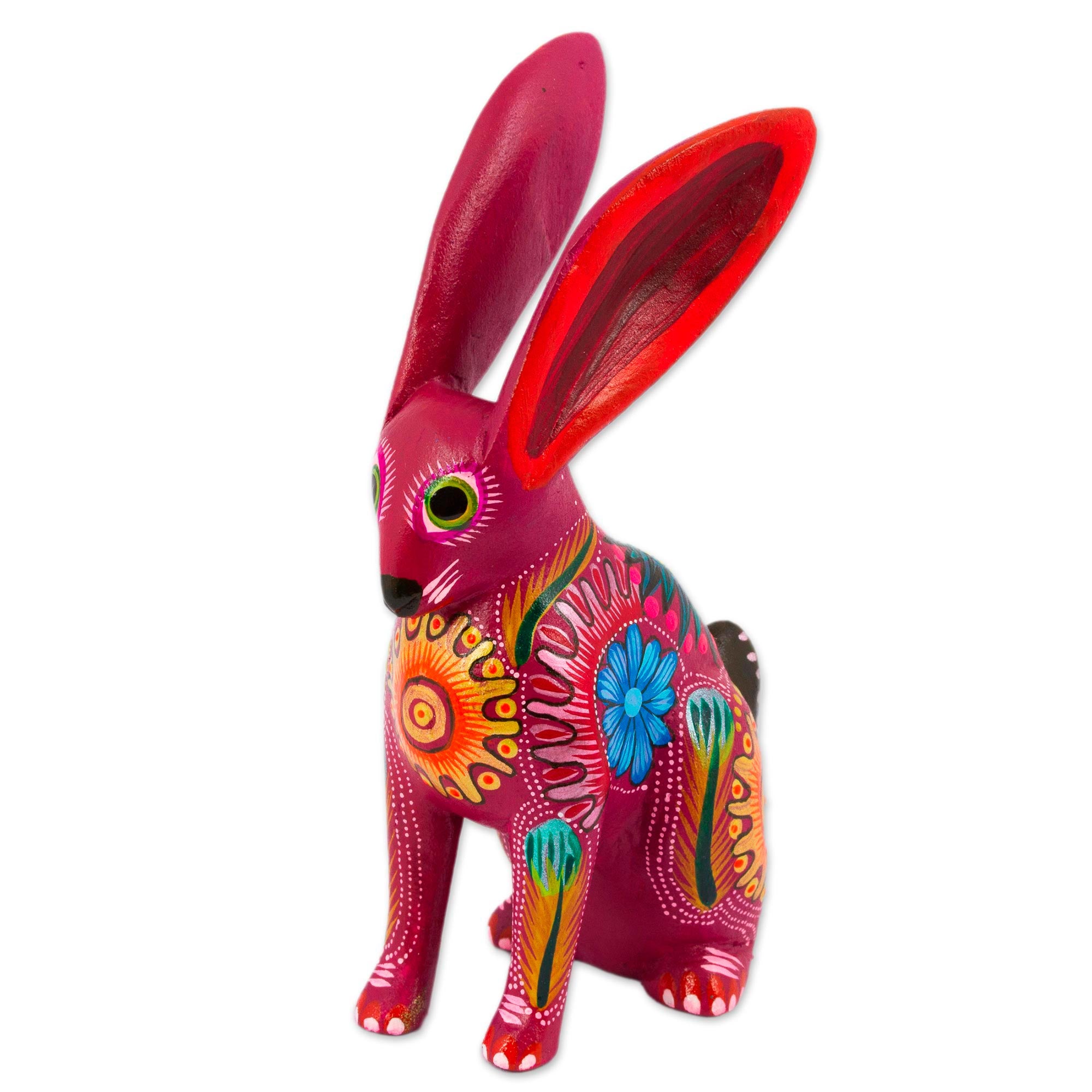Premium Handcrafted Copal Wood Alebrije Rabbit - Unique Mexican Art Piece