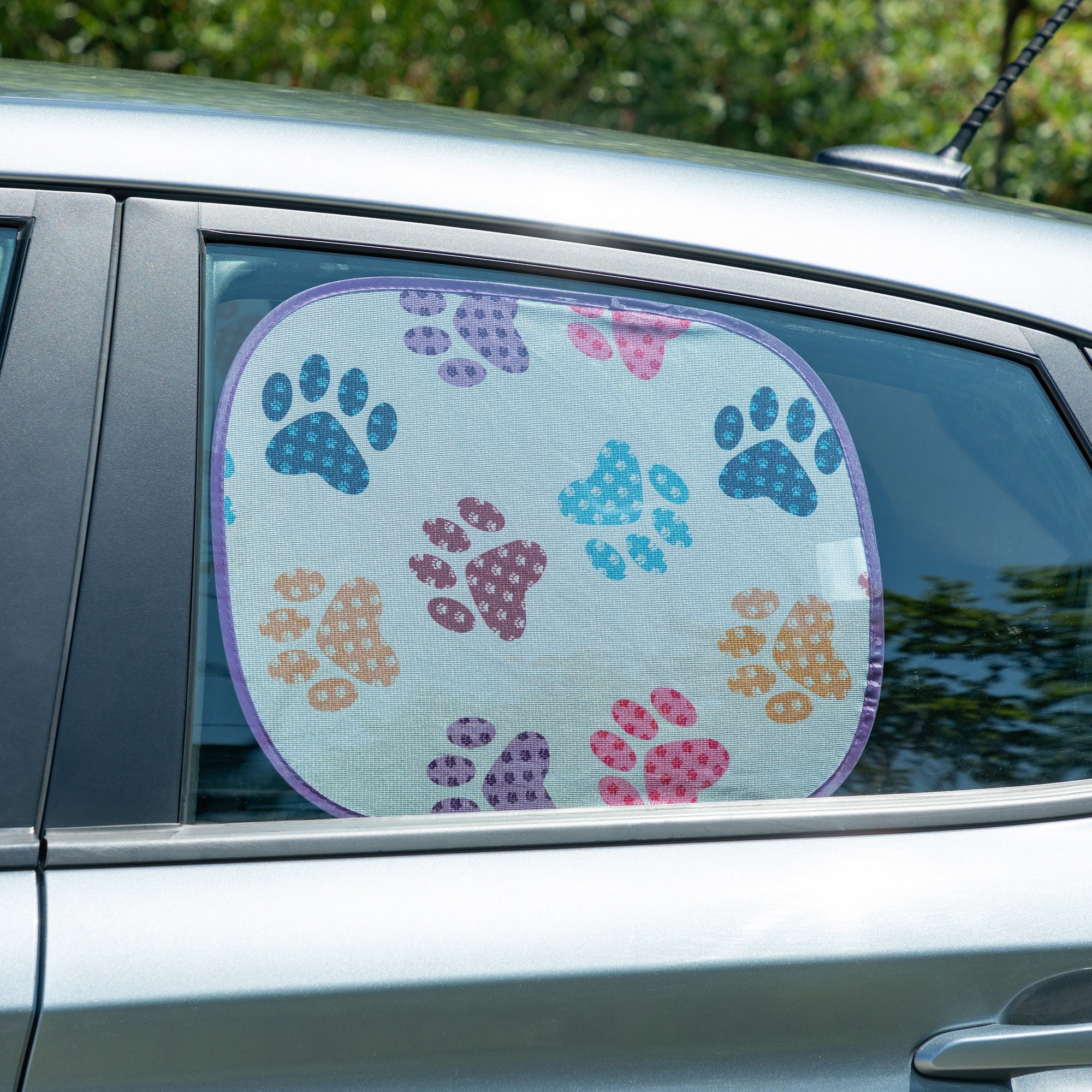 Premium Double Paw Plaid Foldable Car Sun Shade - Ultimate 3-Piece Set