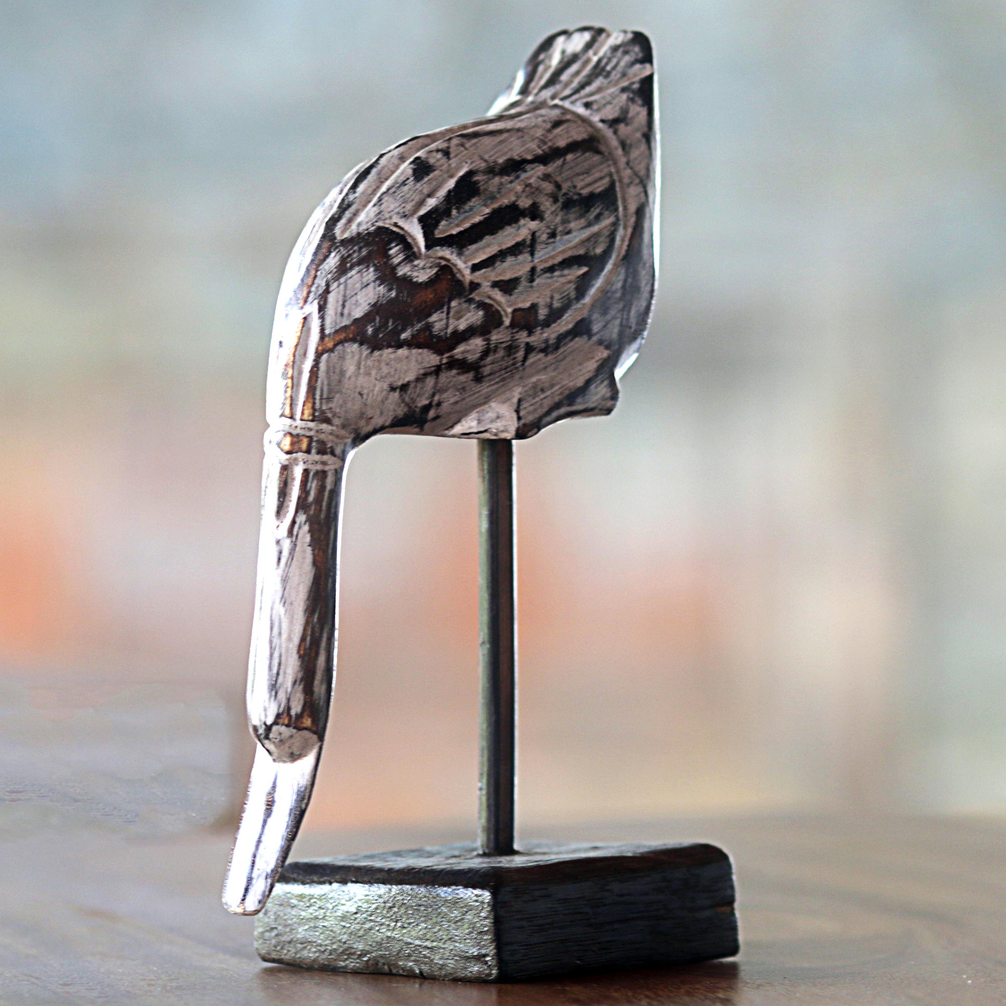 Premium Handcrafted White Duck Wood Sculpture – Authentic Indonesian Artistry