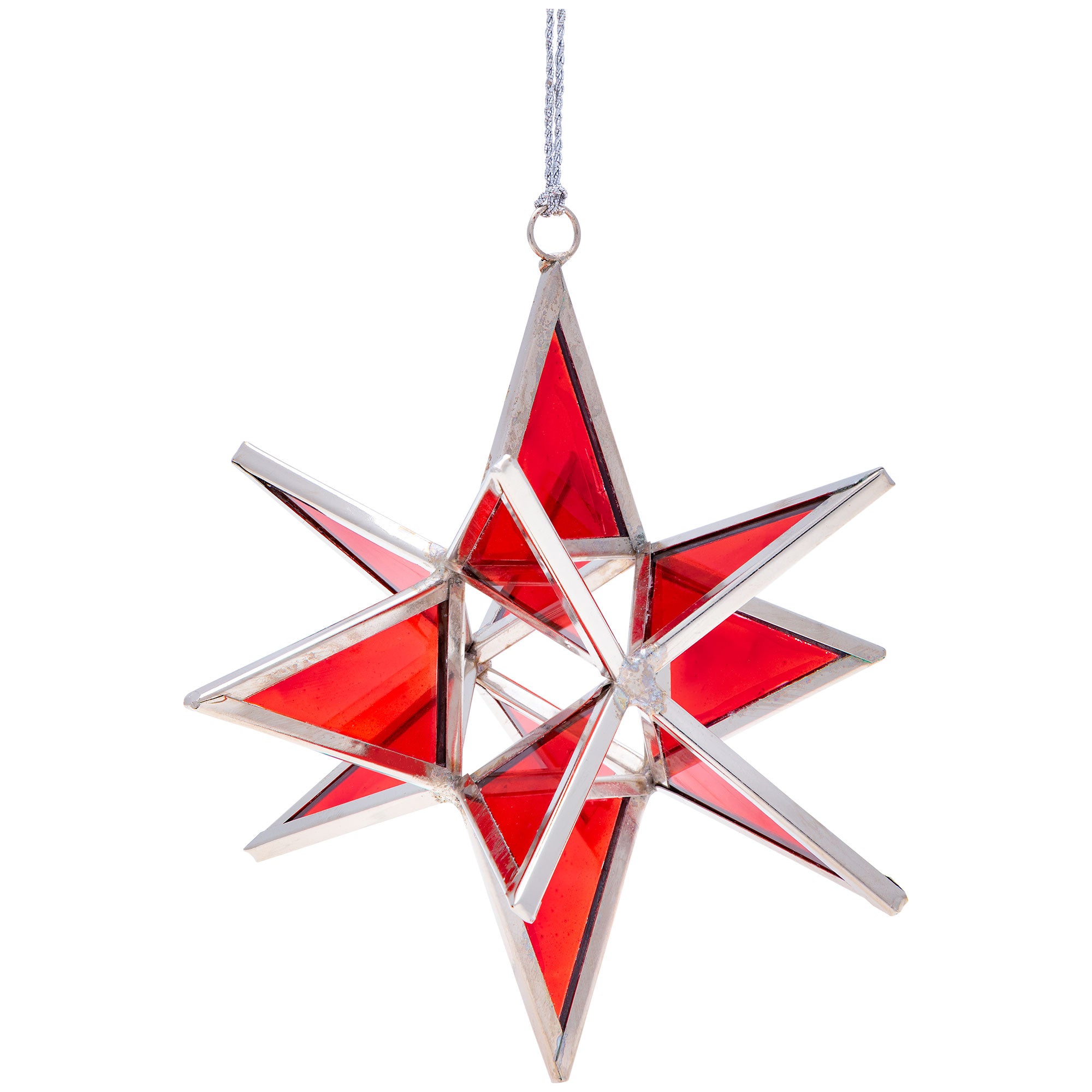 Premium Handcrafted Moravian Star Ornament | Fair Trade Stained Glass Decor