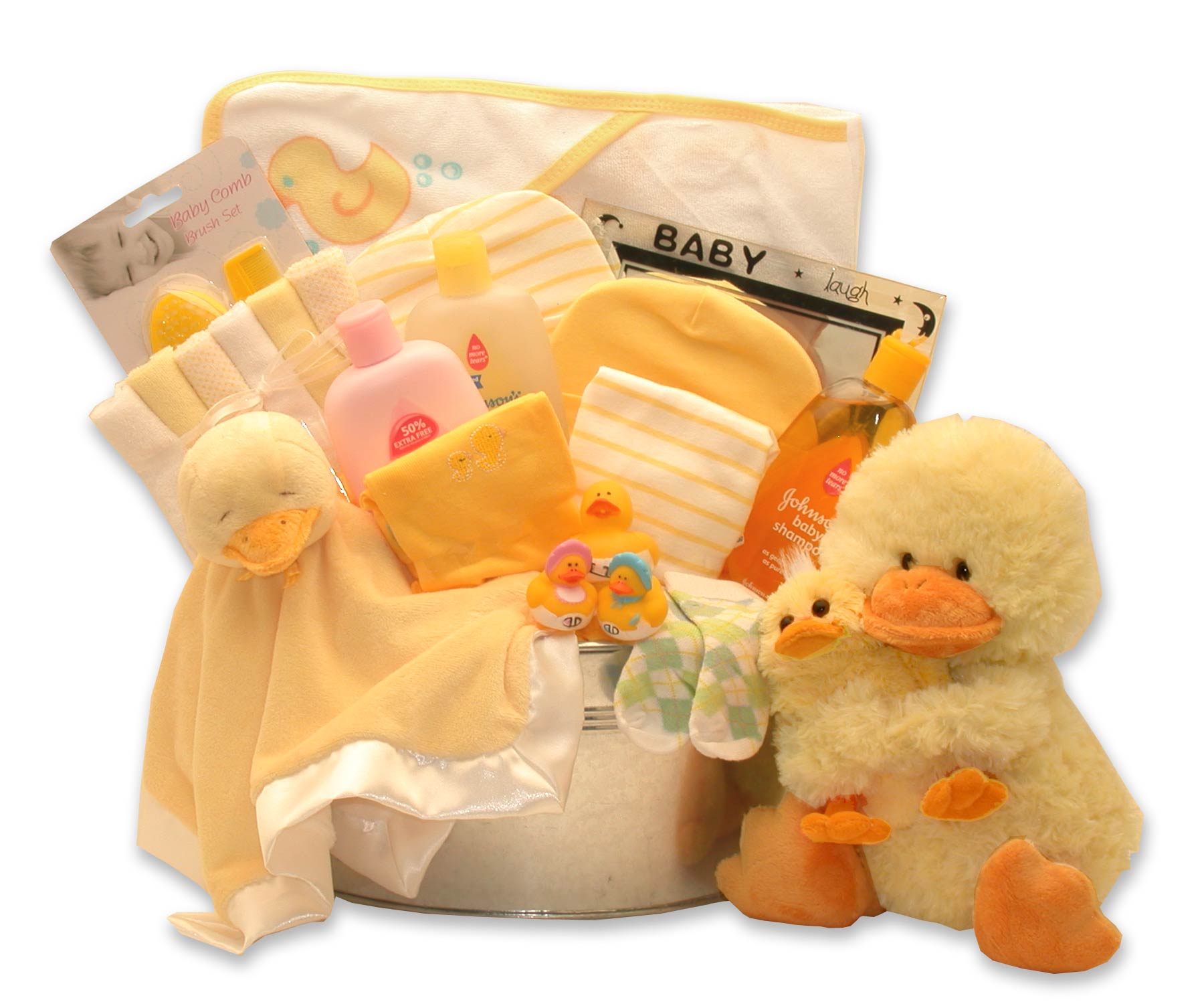 Ultimate Bath Time Baby Gift Basket - Premium Yellow Edition