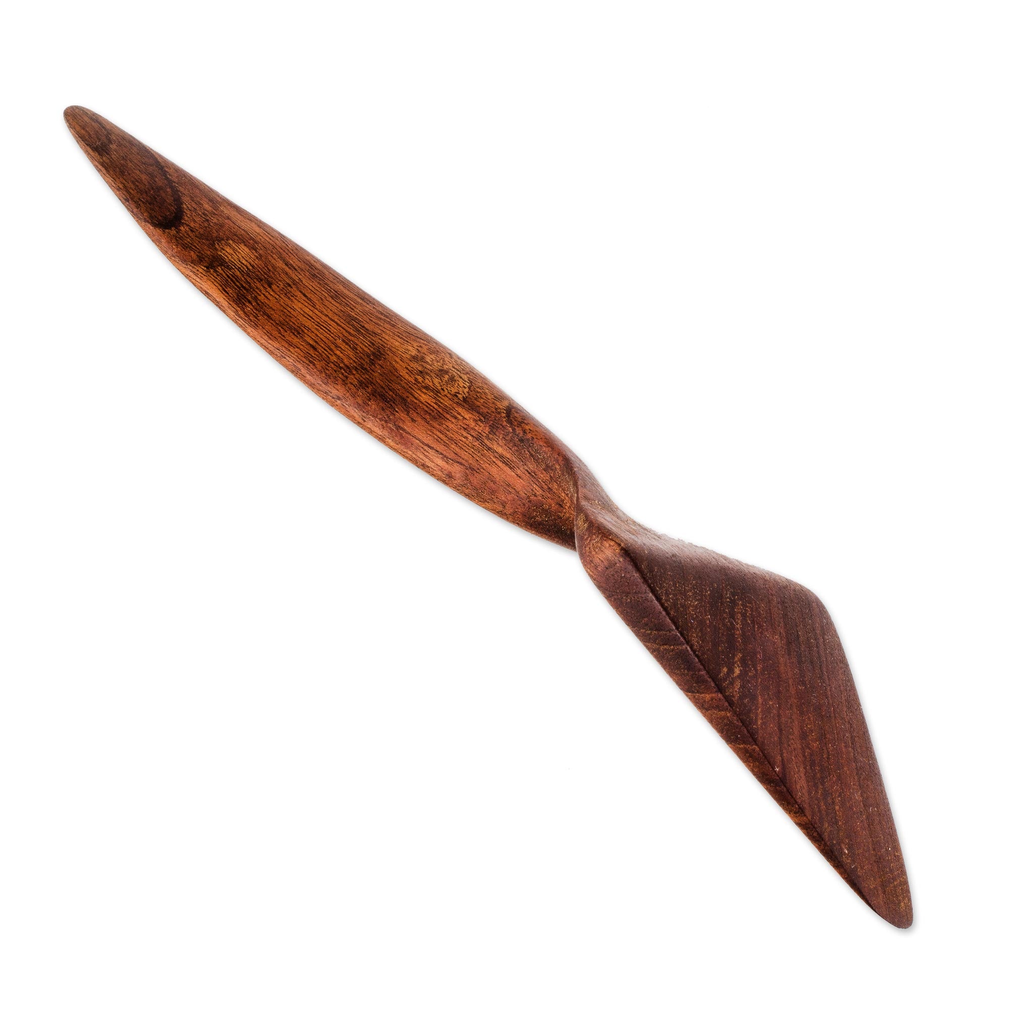 Premium Hand-Carved Mahogany Cake Server with Natural Twist - Ultimate Kitchen Essential