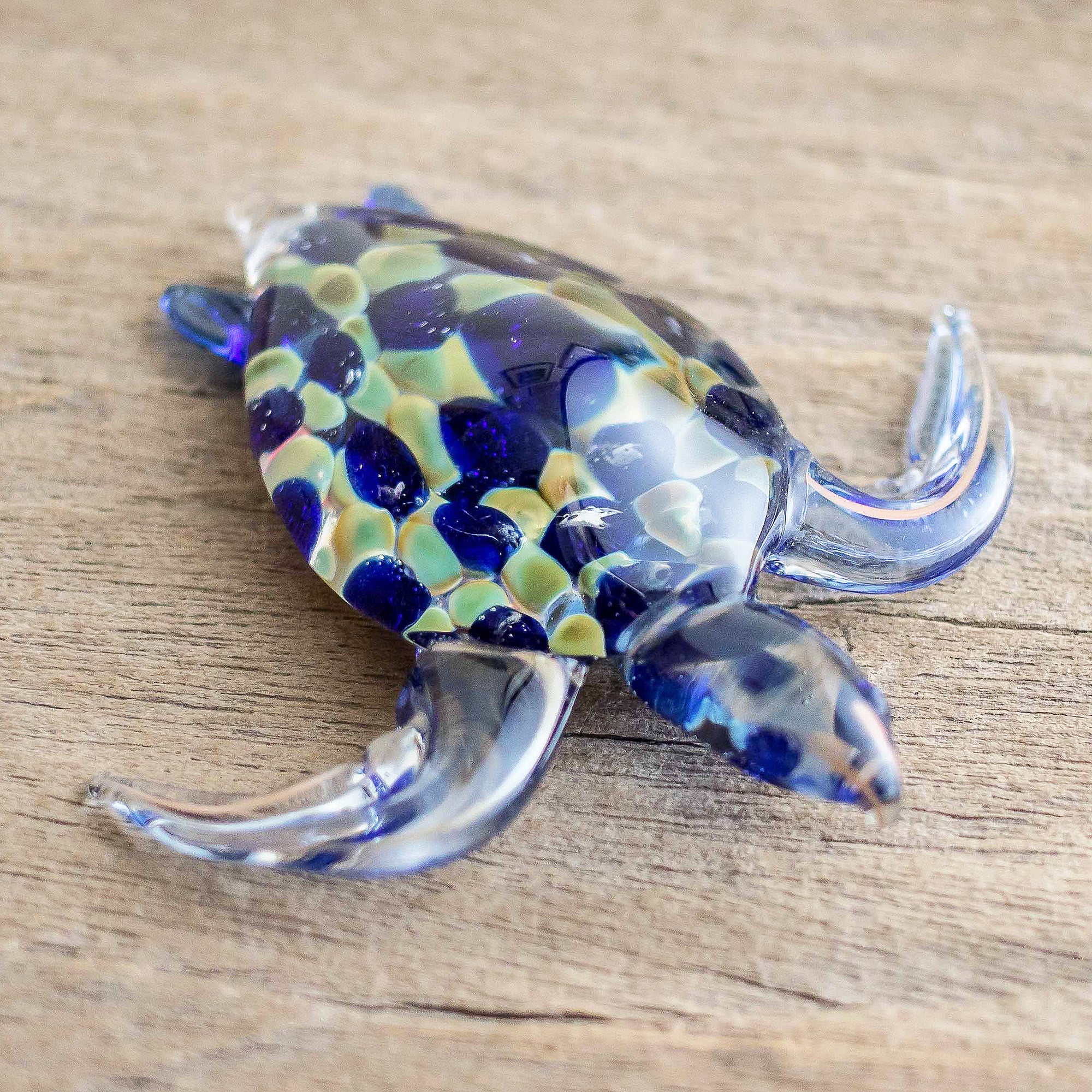Premium Handmade Loggerhead Turtle Art Glass Figurine