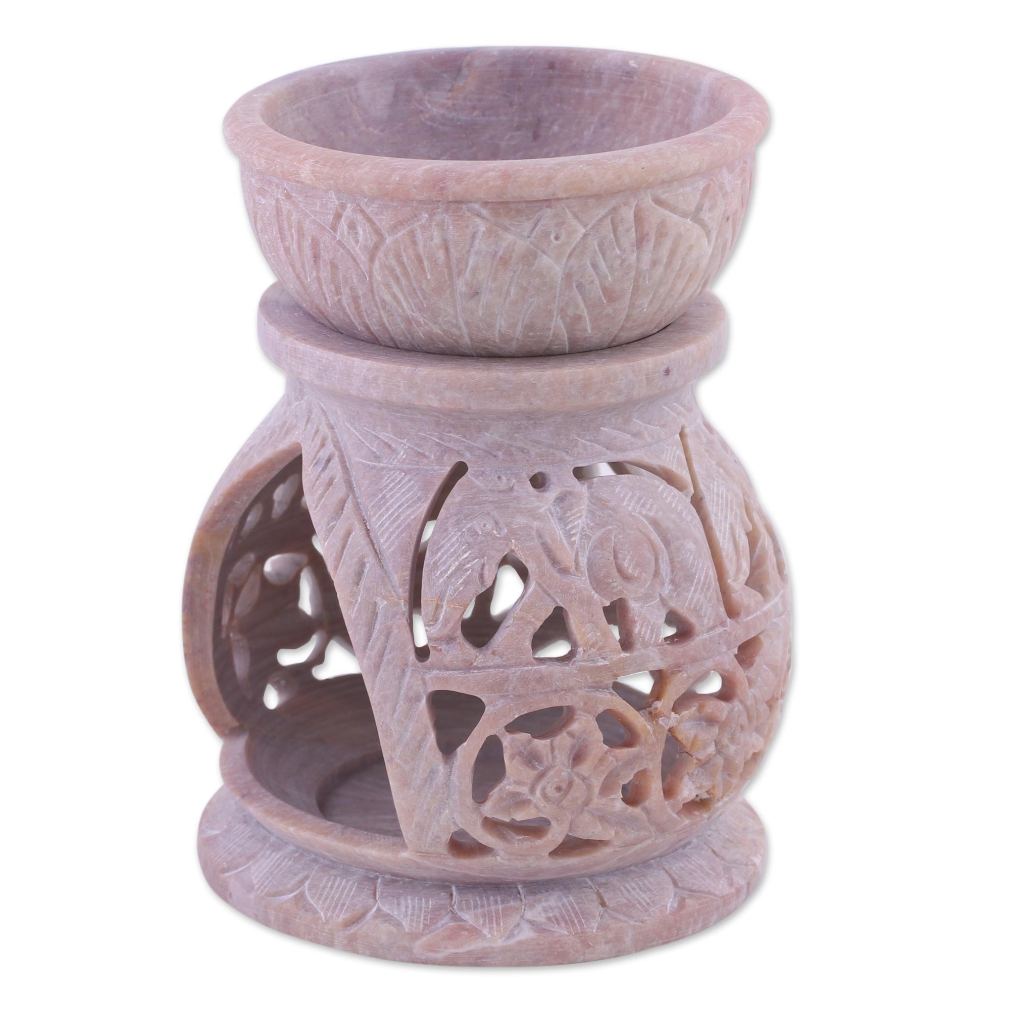 Premium Elephant Stroll Handcrafted Soapstone Oil Warmer – India’s Ultimate Aromatherapy Essential