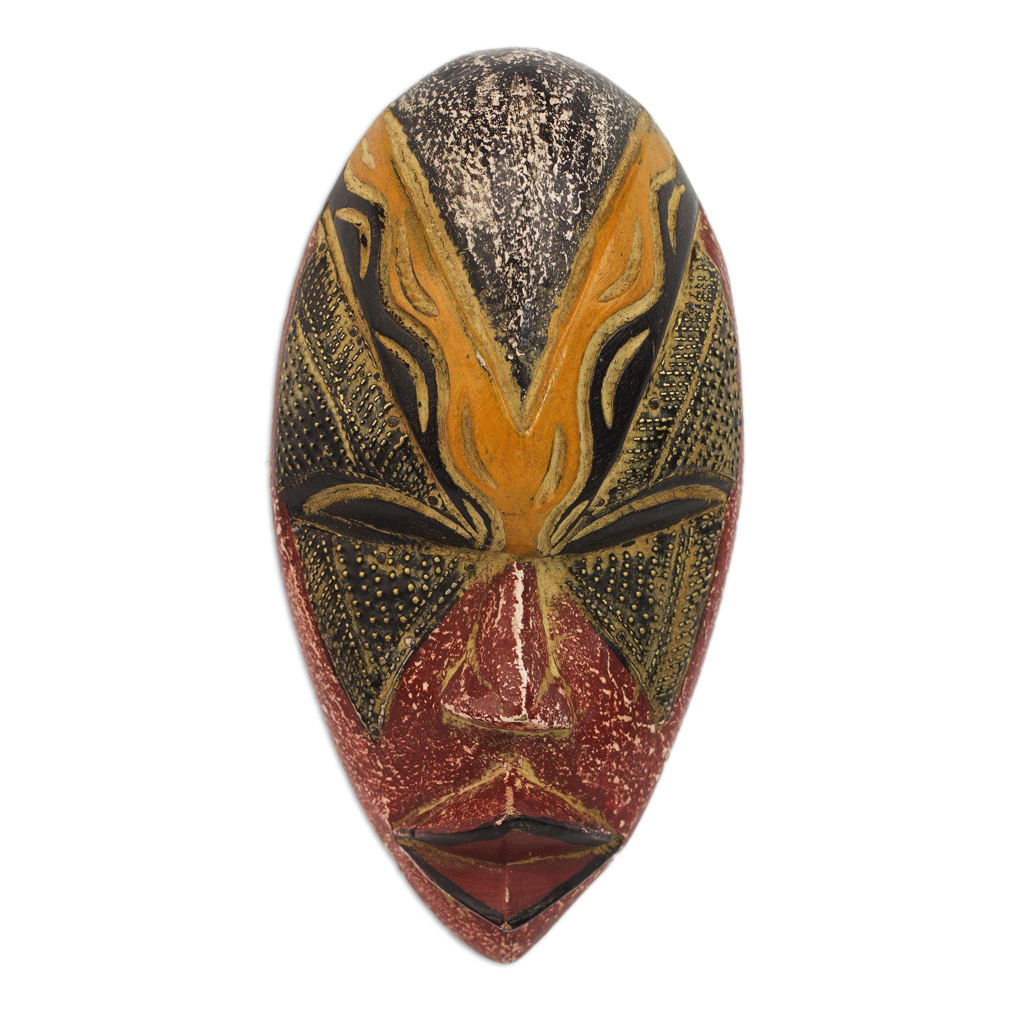 Premium Hand-Carved African Wall Mask - Amahle