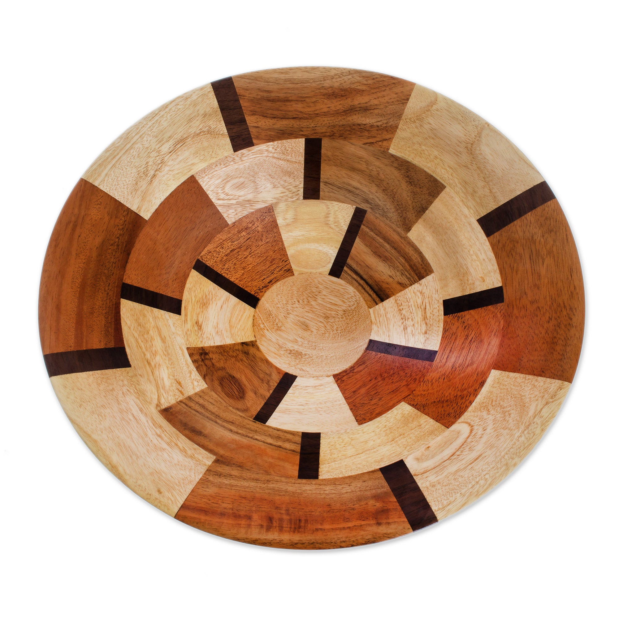 Premium Handcrafted Wood Serving Bowl - Artisan Design from Guatemala