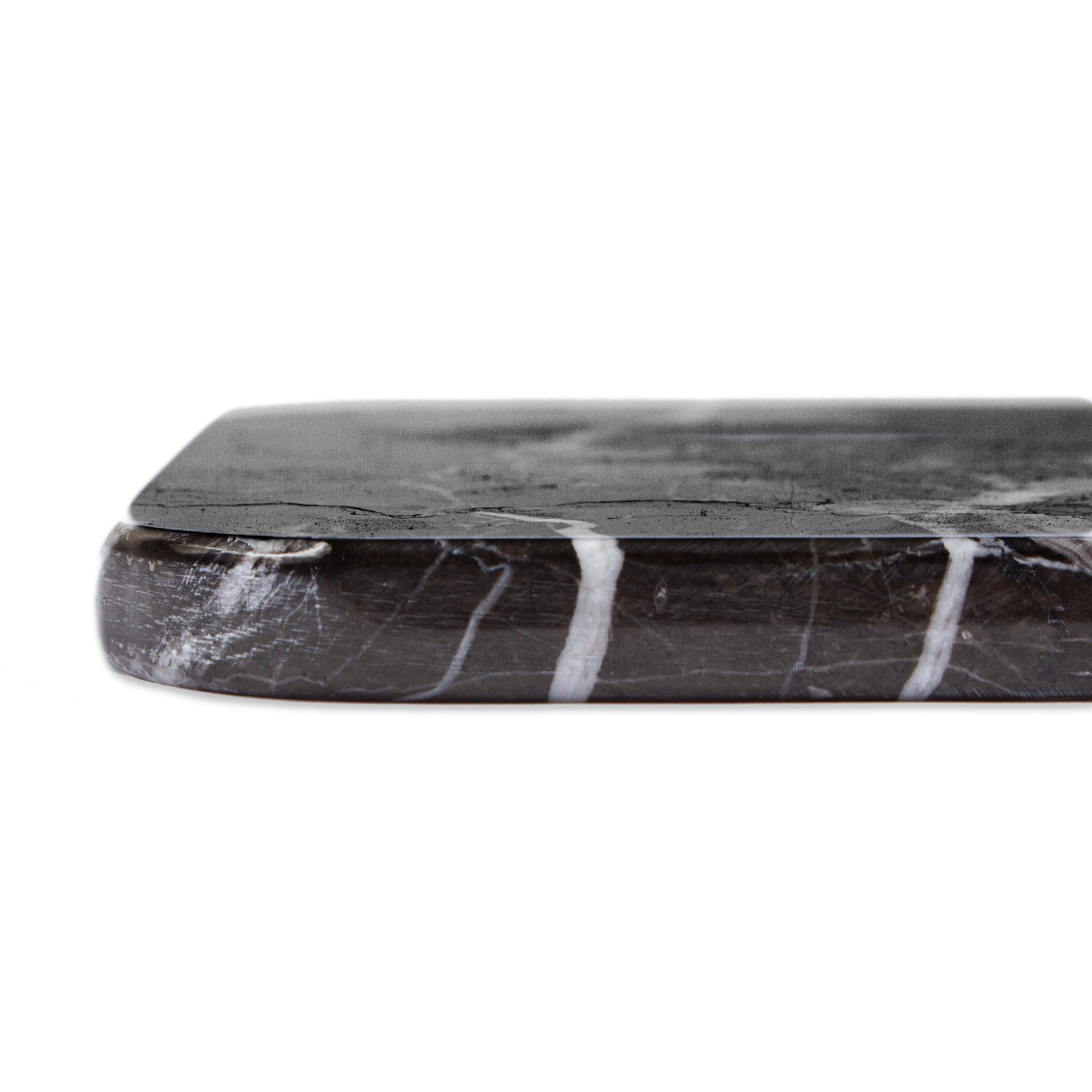 Premium Black and White Marble Cheese Board - Handcrafted in Mexico
