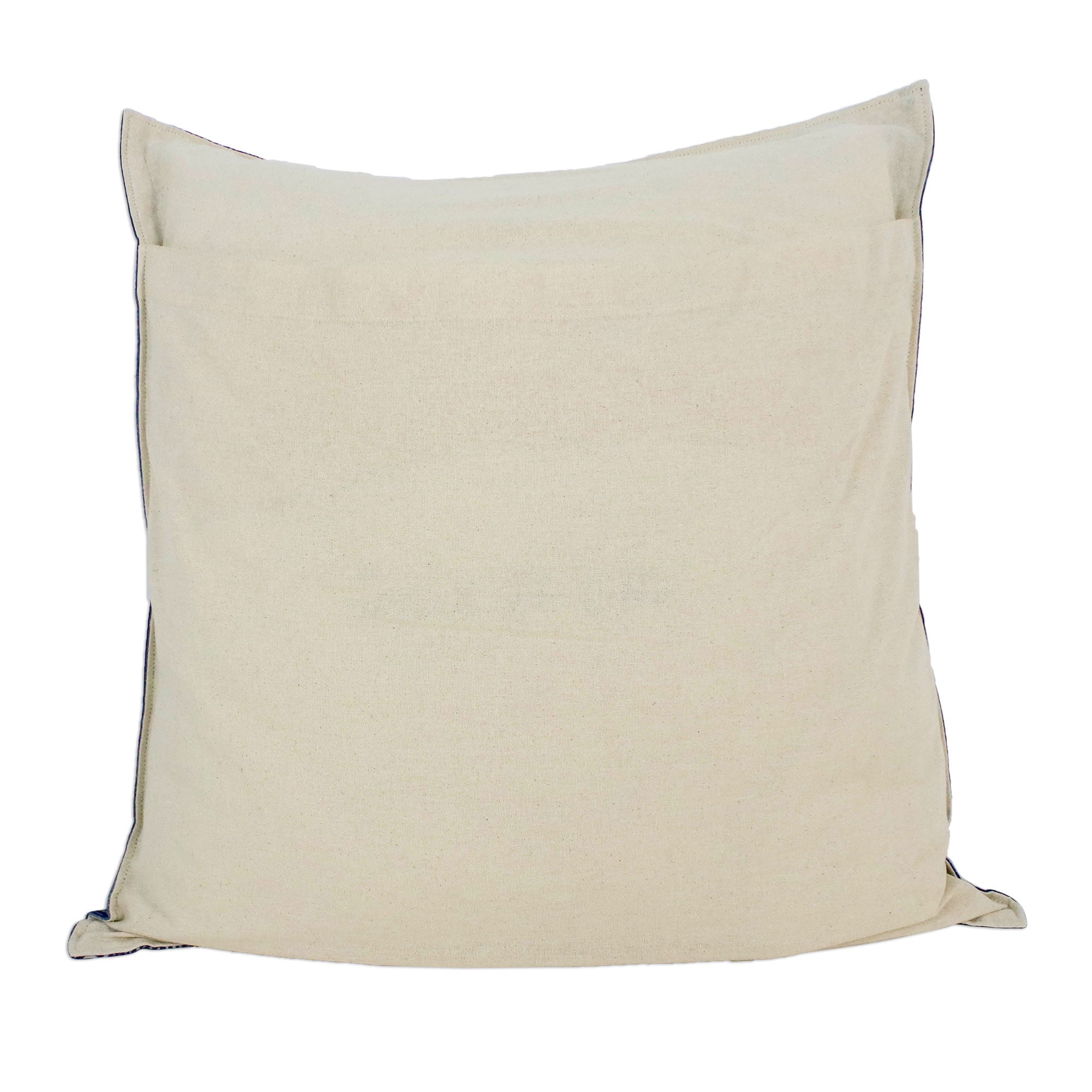 Premium Handcrafted Indigo Batik Cotton Cushion Cover – Modern Square Design