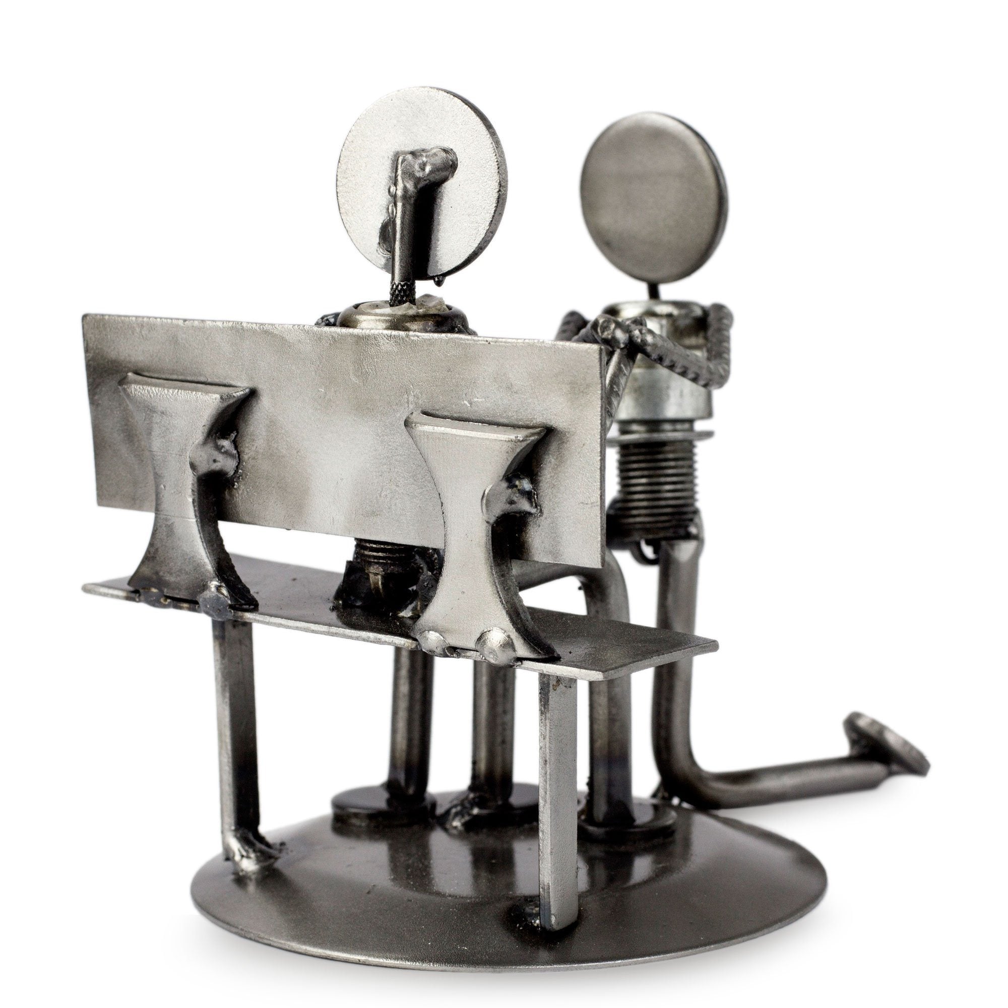 Premium Recycled Metal Love Sculpture - Handmade Art