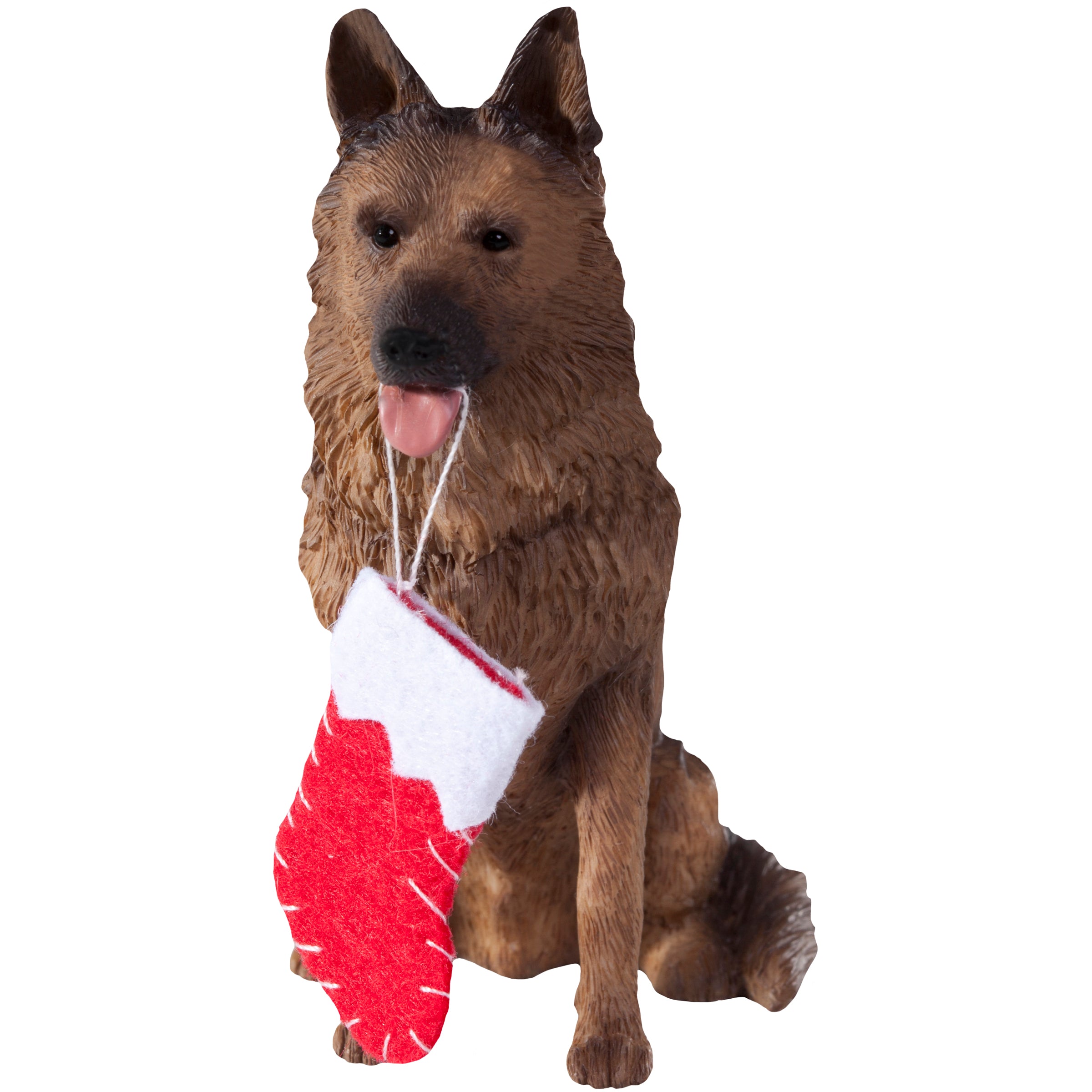 Premium Standing German Shepherd Christmas Ornament - Hand-Painted Holiday Decoration