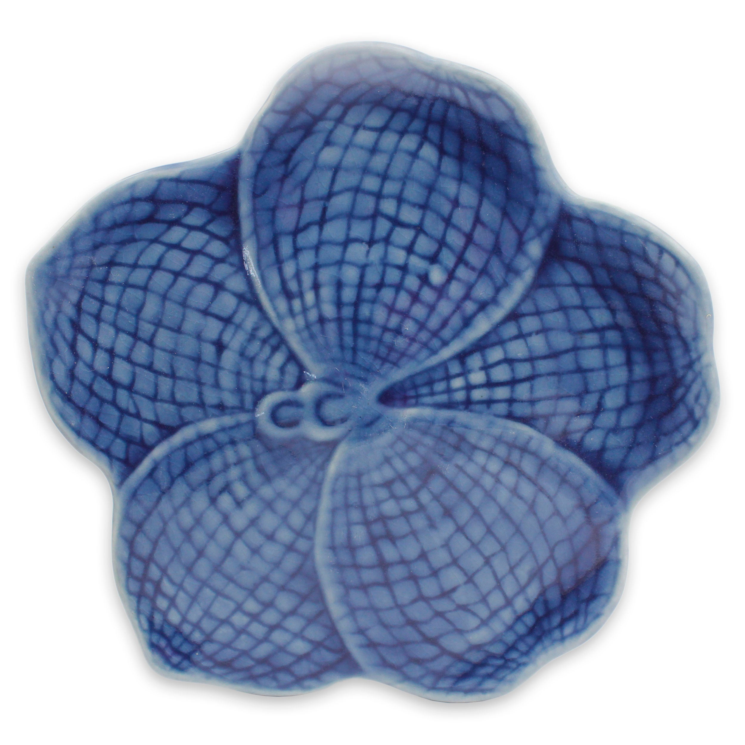 Premium Blue Vanda Floral Celadon Ceramic Serving Plate - Upgrade Your Dining Experience