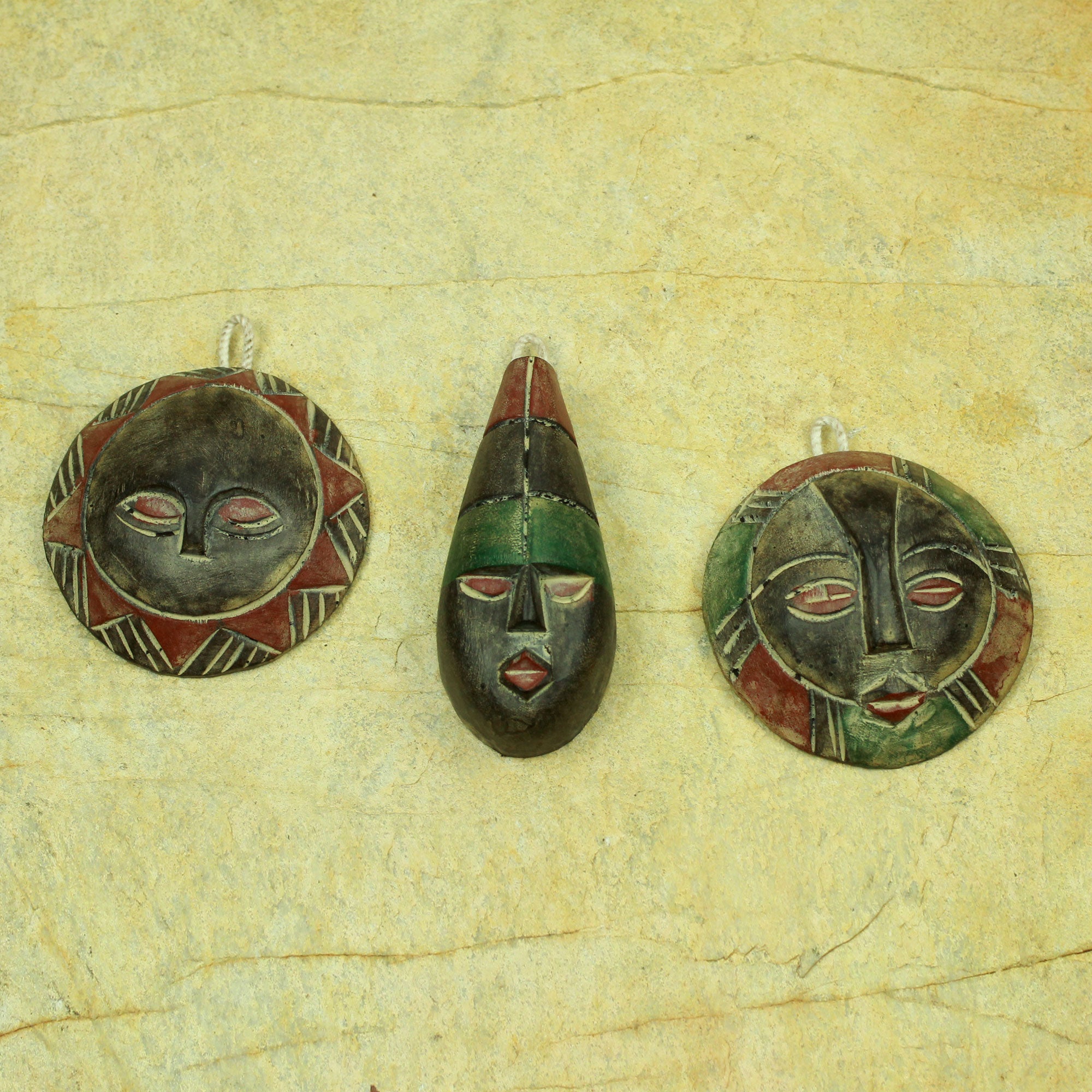 Premium Royal Kings Christmas Ornament Set - Handcrafted African Art