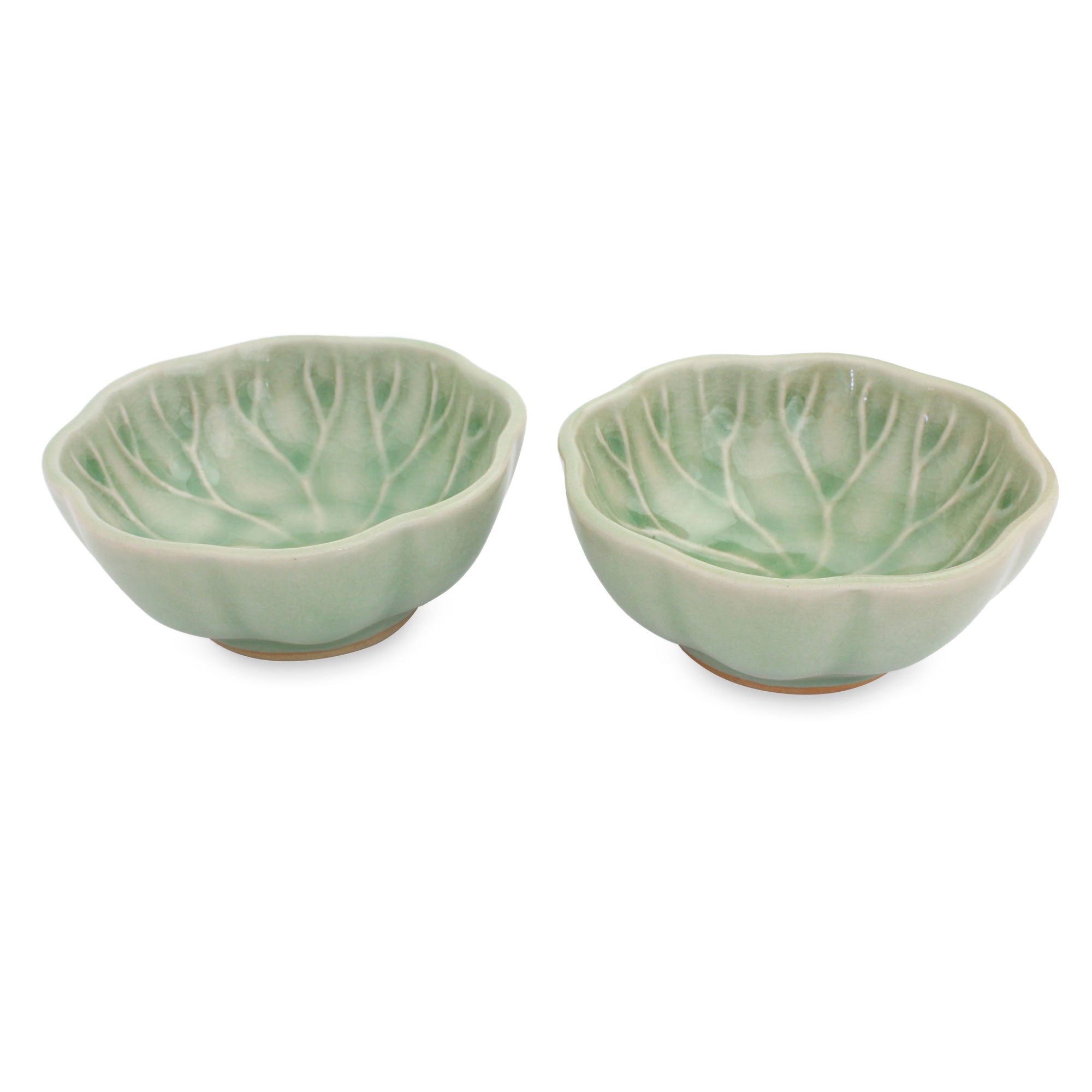 Premium Lotus Leaf Celadon Canape Dish Set - Thai Handcrafted Elegance