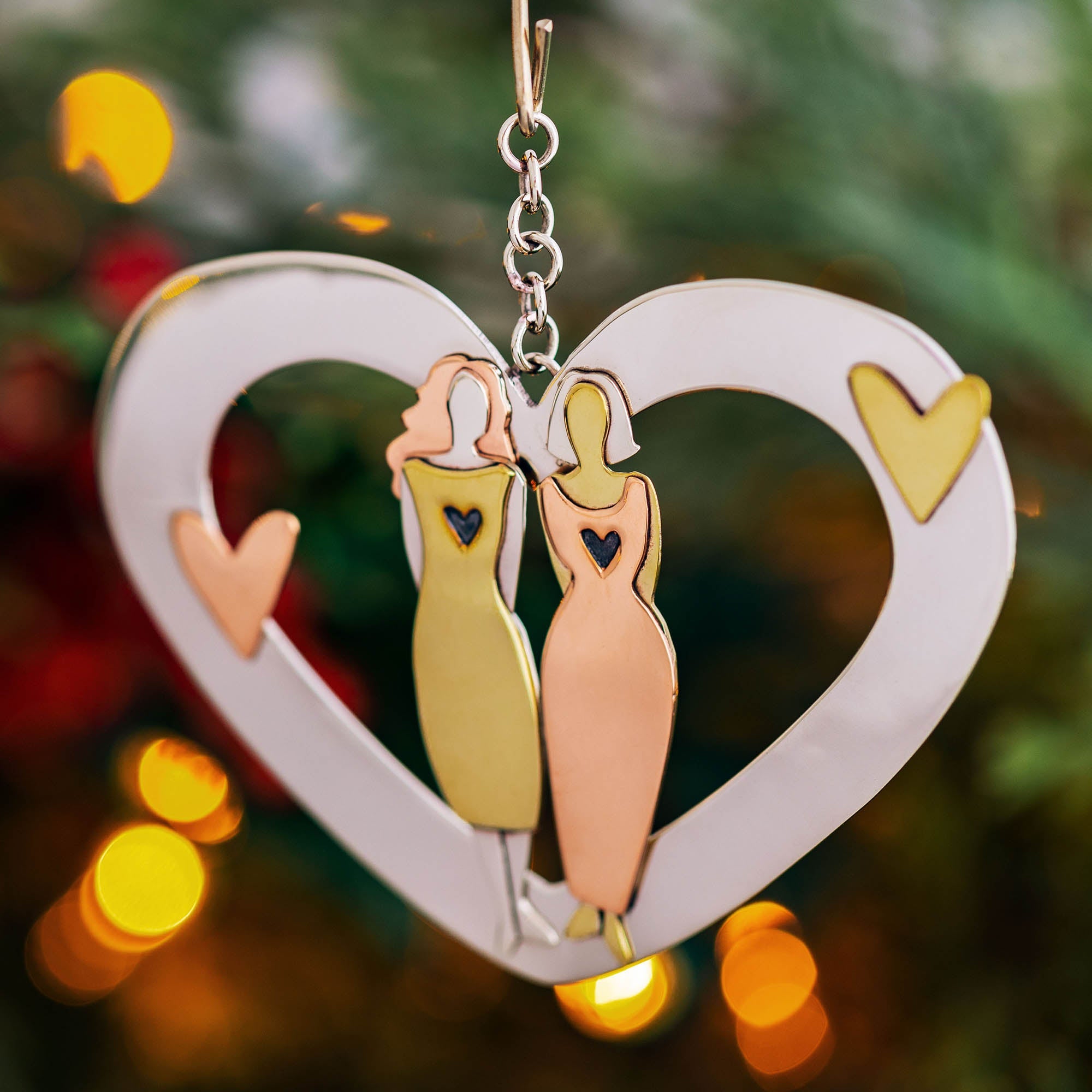 Premium Sisterhood Heart Ornament - Handmade Empowerment Decor