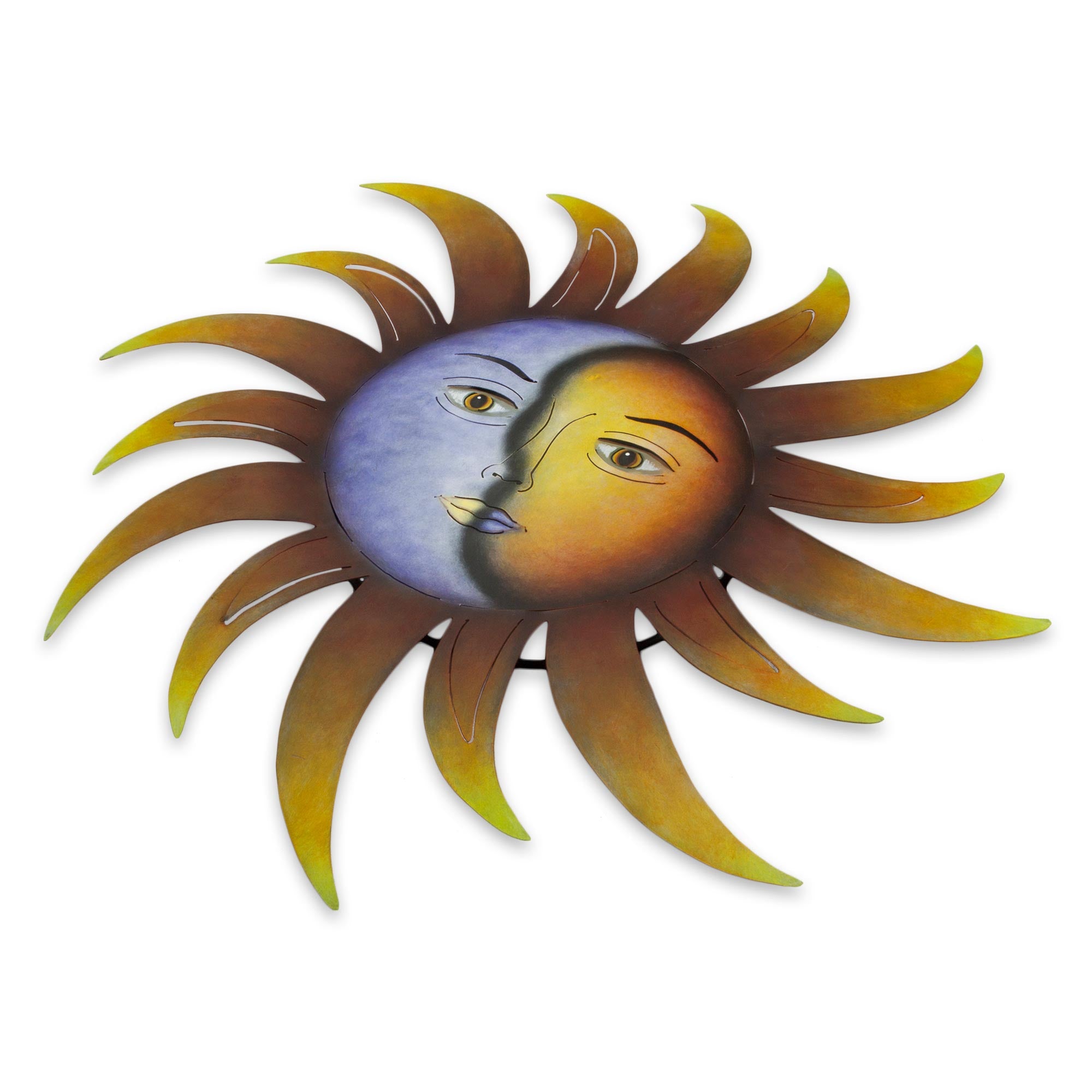 Premium Handcrafted Sun and Moon Wall Art – Unique Steel Sculpture