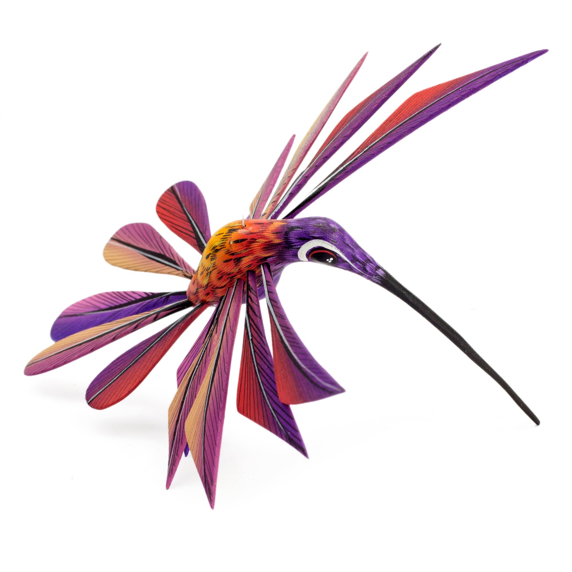Premium Handcrafted Hummingbird Alebrije Sculpture - Oaxacan Folk Art
