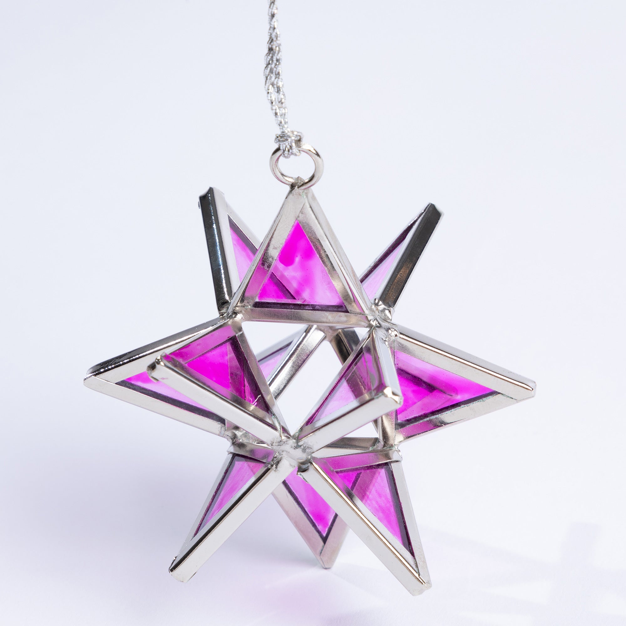 Premium Handcrafted Moravian Star Ornament | Fair Trade Stained Glass Decor