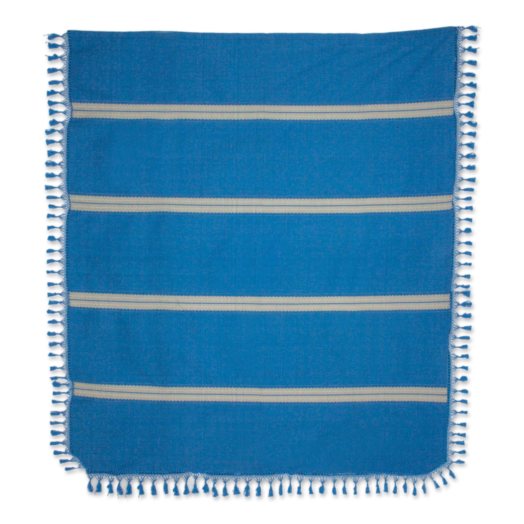 Premium Oaxaca Ocean Zapotec Cotton Quilt – Handmade Luxury Bedspread