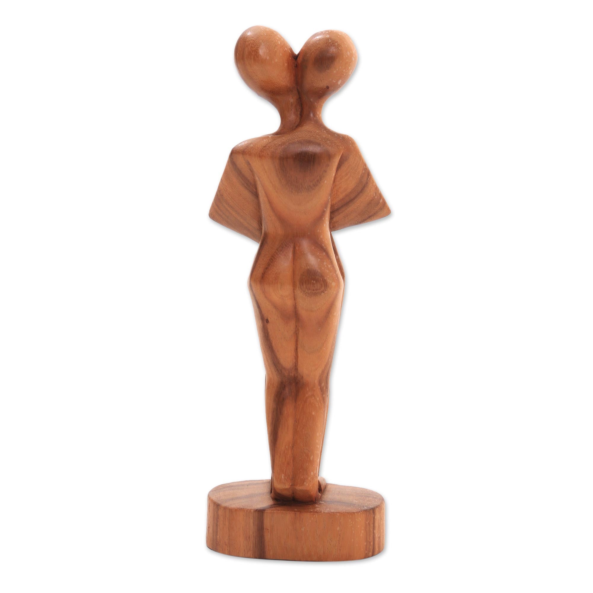 Premium Romantic Embrace Suar Wood Sculpture – Handcrafted Artistry