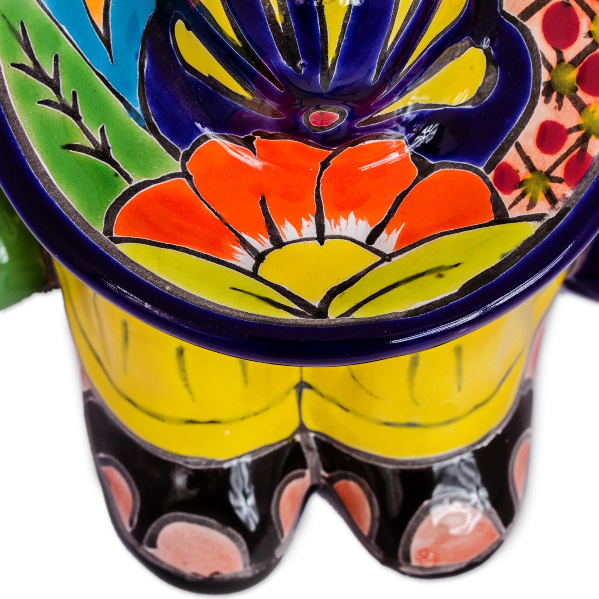 Premium Talavera-Style Sombrero Slumber Figurine – Handcrafted in Mexico