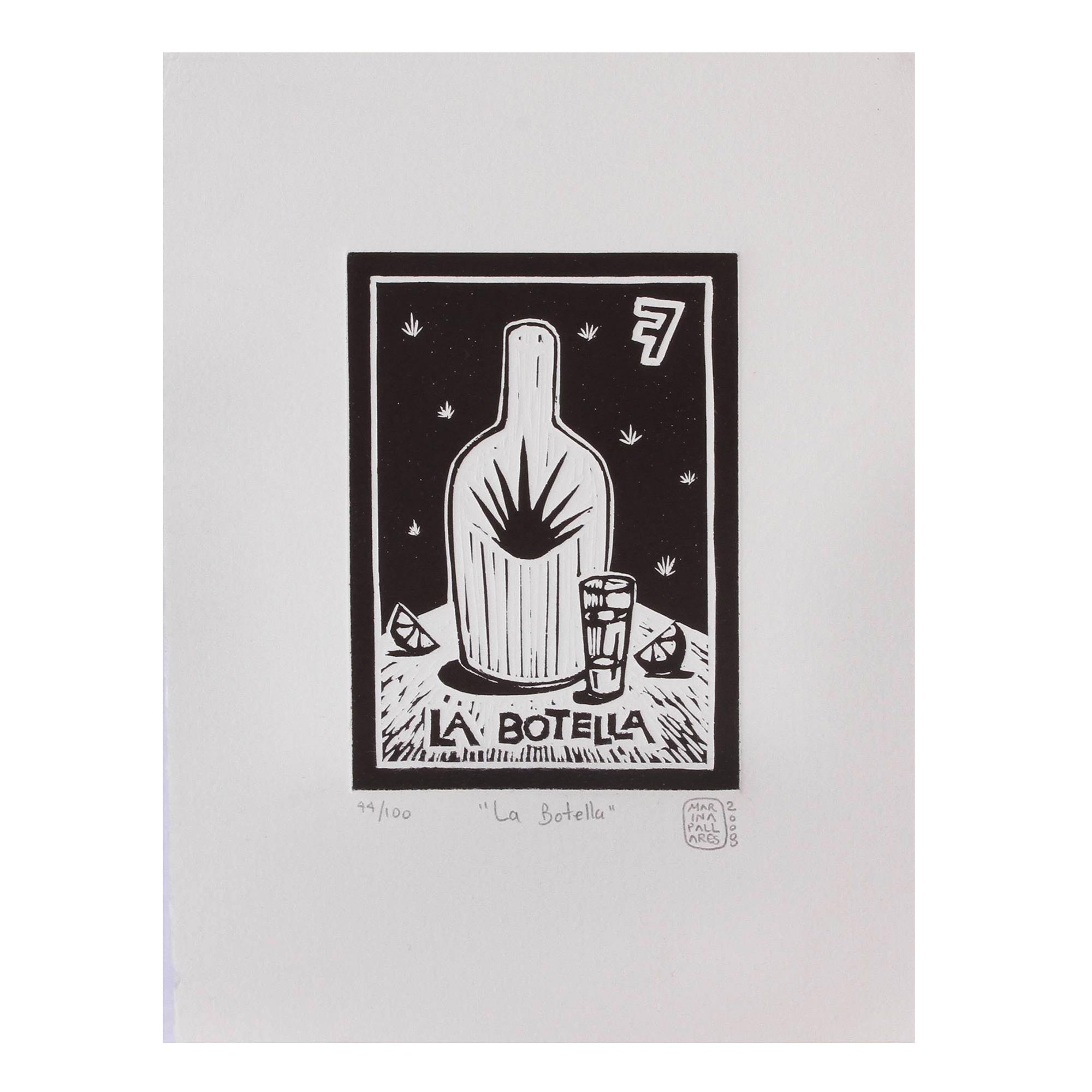 Premium Tequila Lotto Art Print 'The Bottle' - Limited Edition