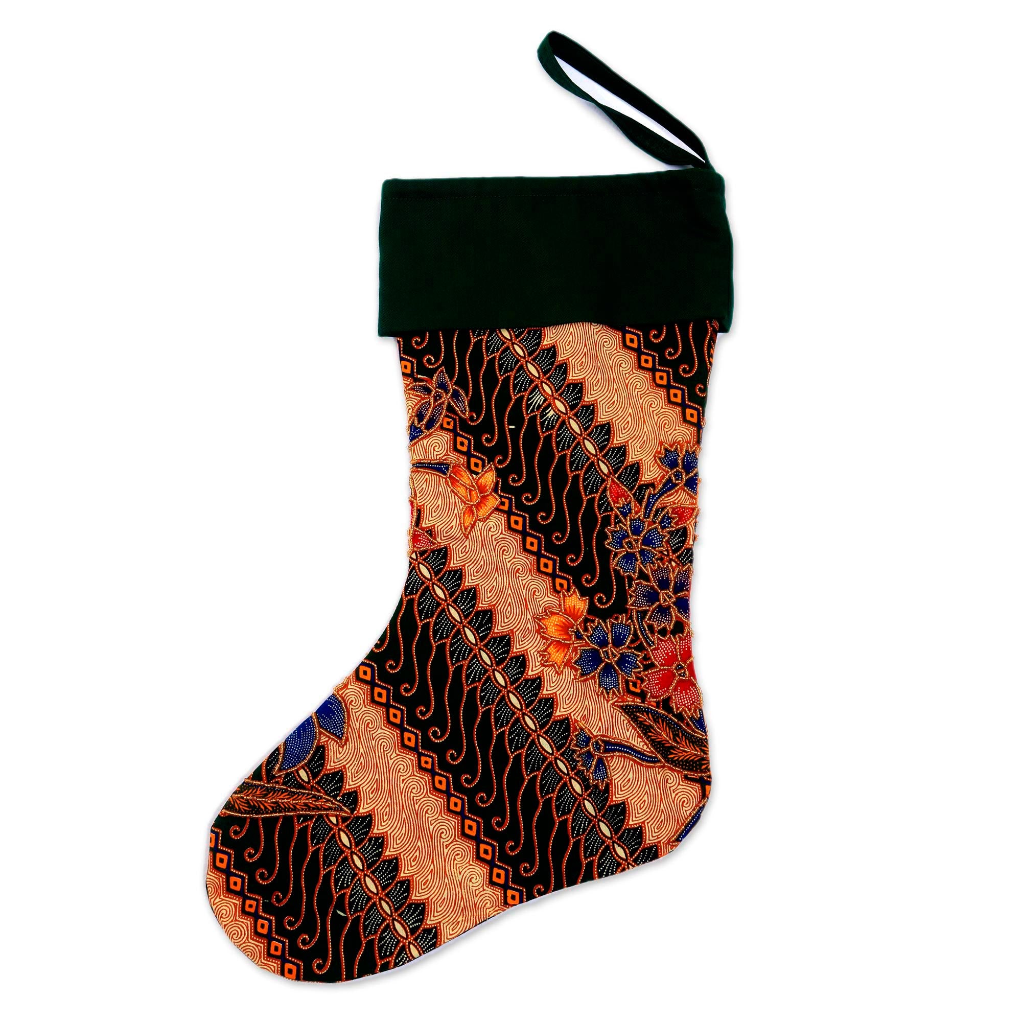 Premium Parang Holiday Batik Cotton Stocking - Handcrafted in Bali