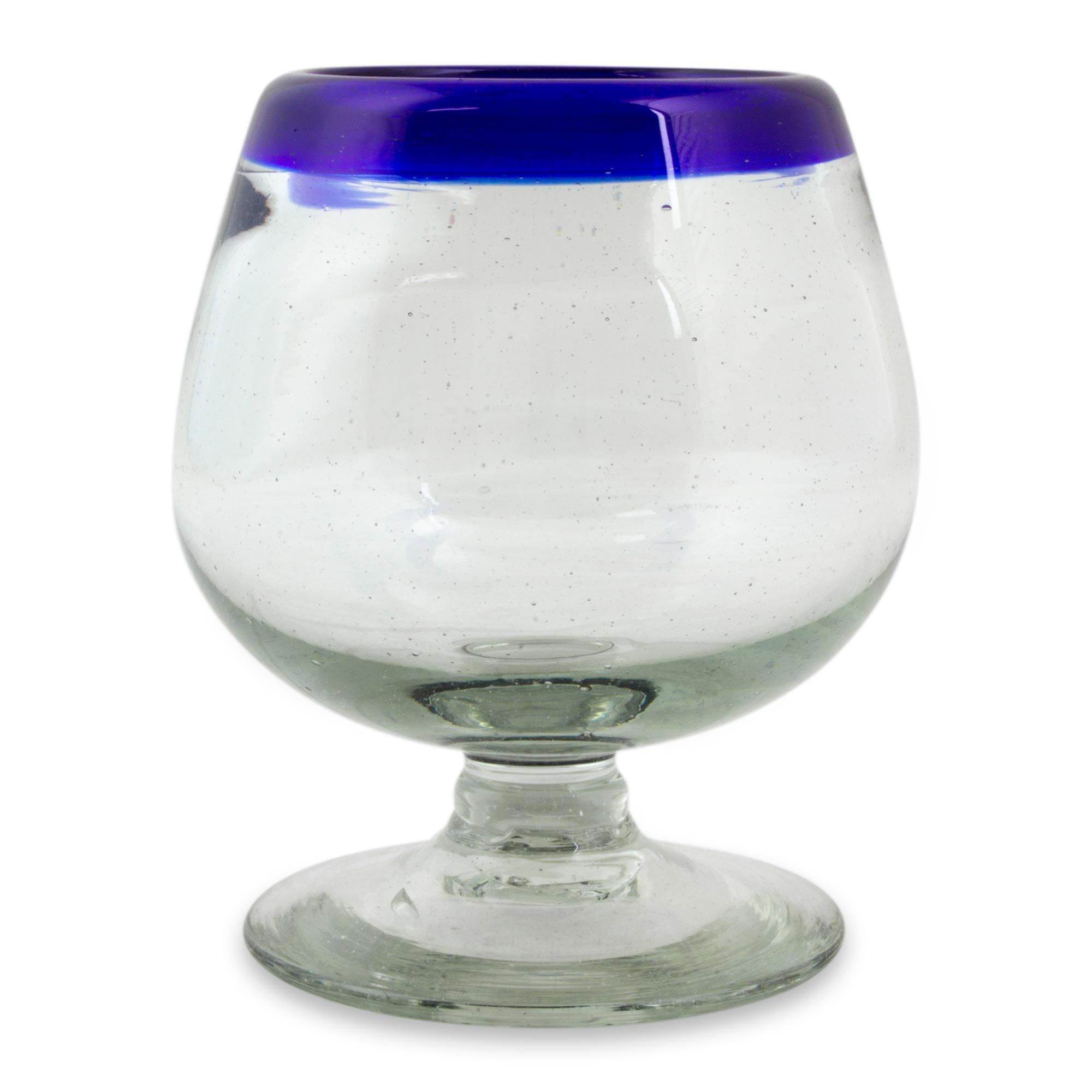 Premium Cobalt Blue Hand-Blown Tequila Glasses - Set of 6