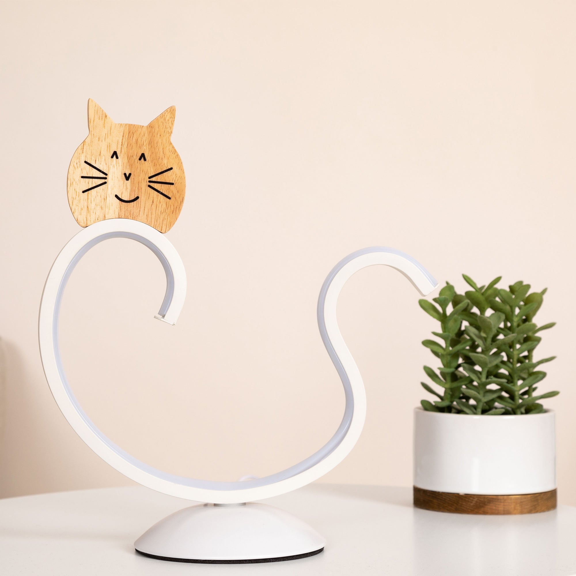 Premium Curvy Kitty Table Lamp - Ultimate Mood Lighting