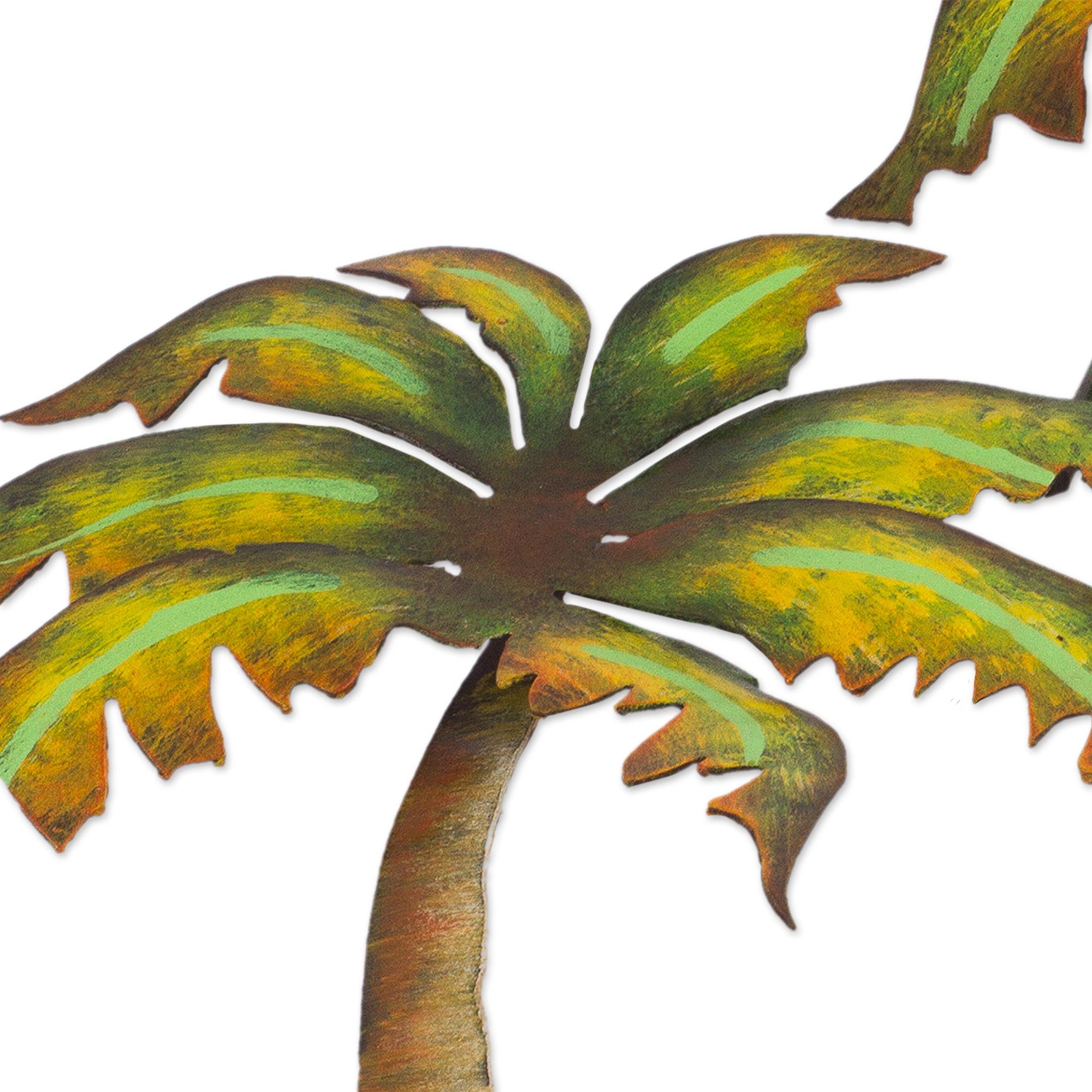 Premium Handcrafted Steel Palm Tree Wall Art - Mexican Artisan Design