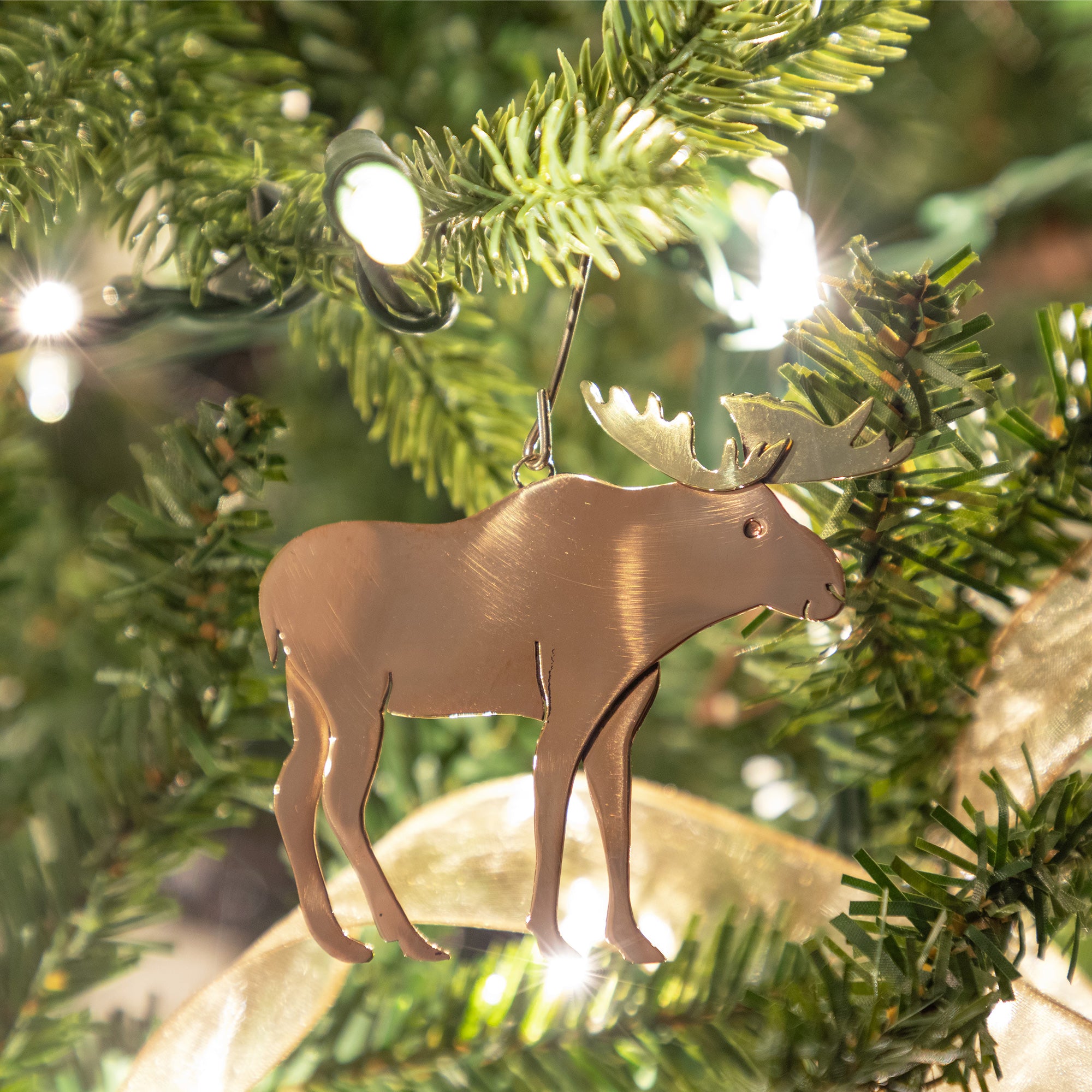 Premium Handcrafted Moose Metal Ornament - Nature-Inspired Holiday Decor
