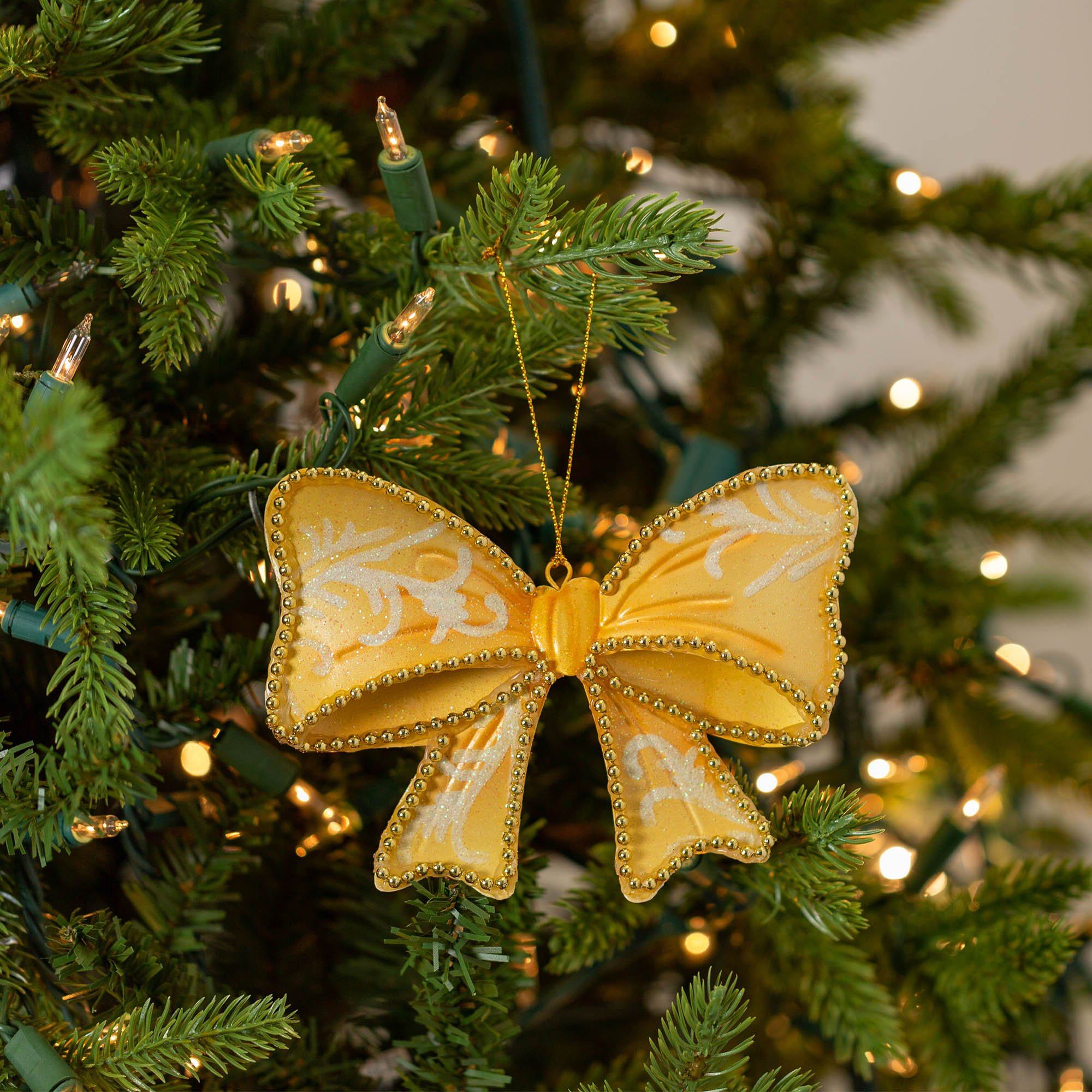 Premium Yellow Ribbon Hope Ornament - Handmade Holiday Tribute
