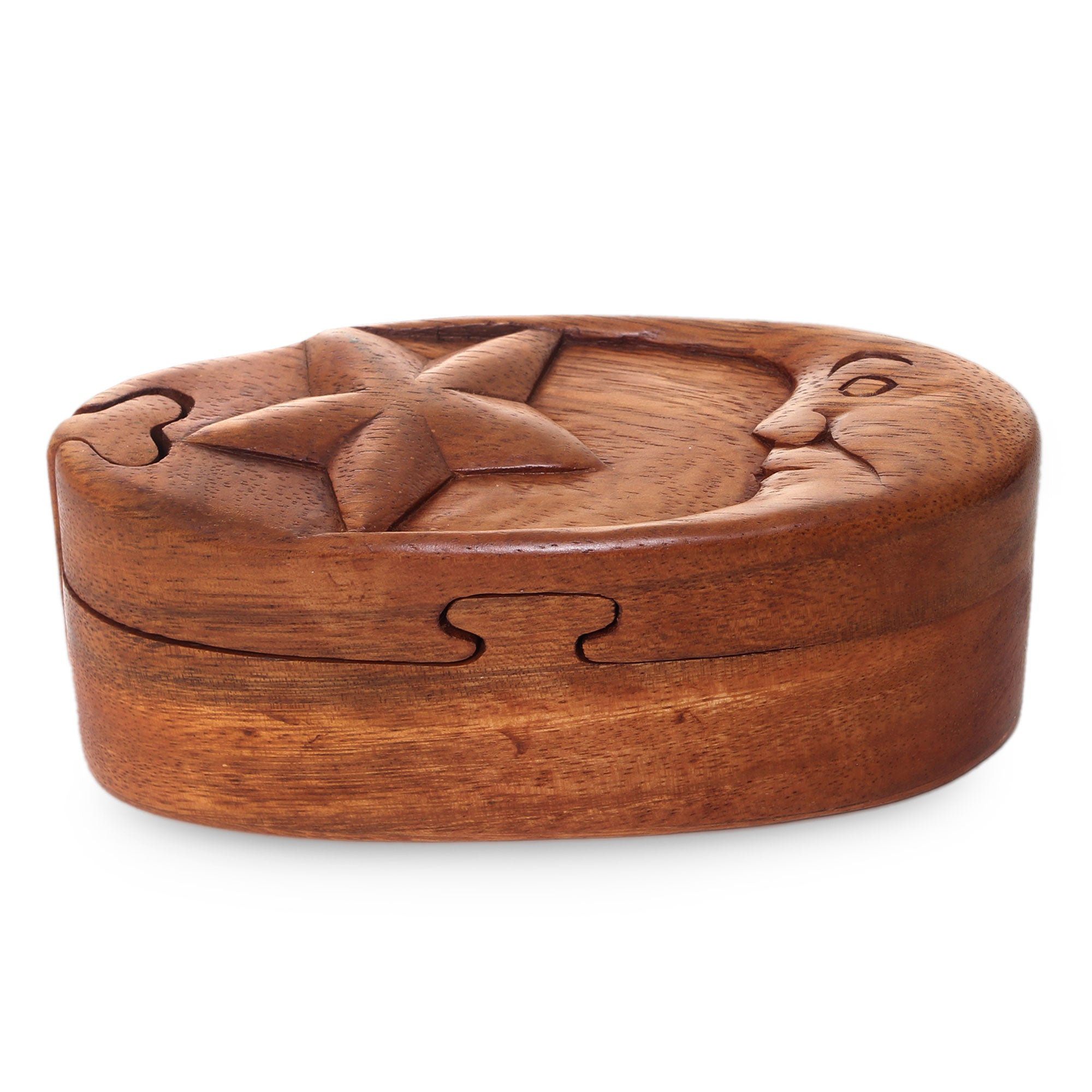 Premium Handcrafted Moon & Star Puzzle Box