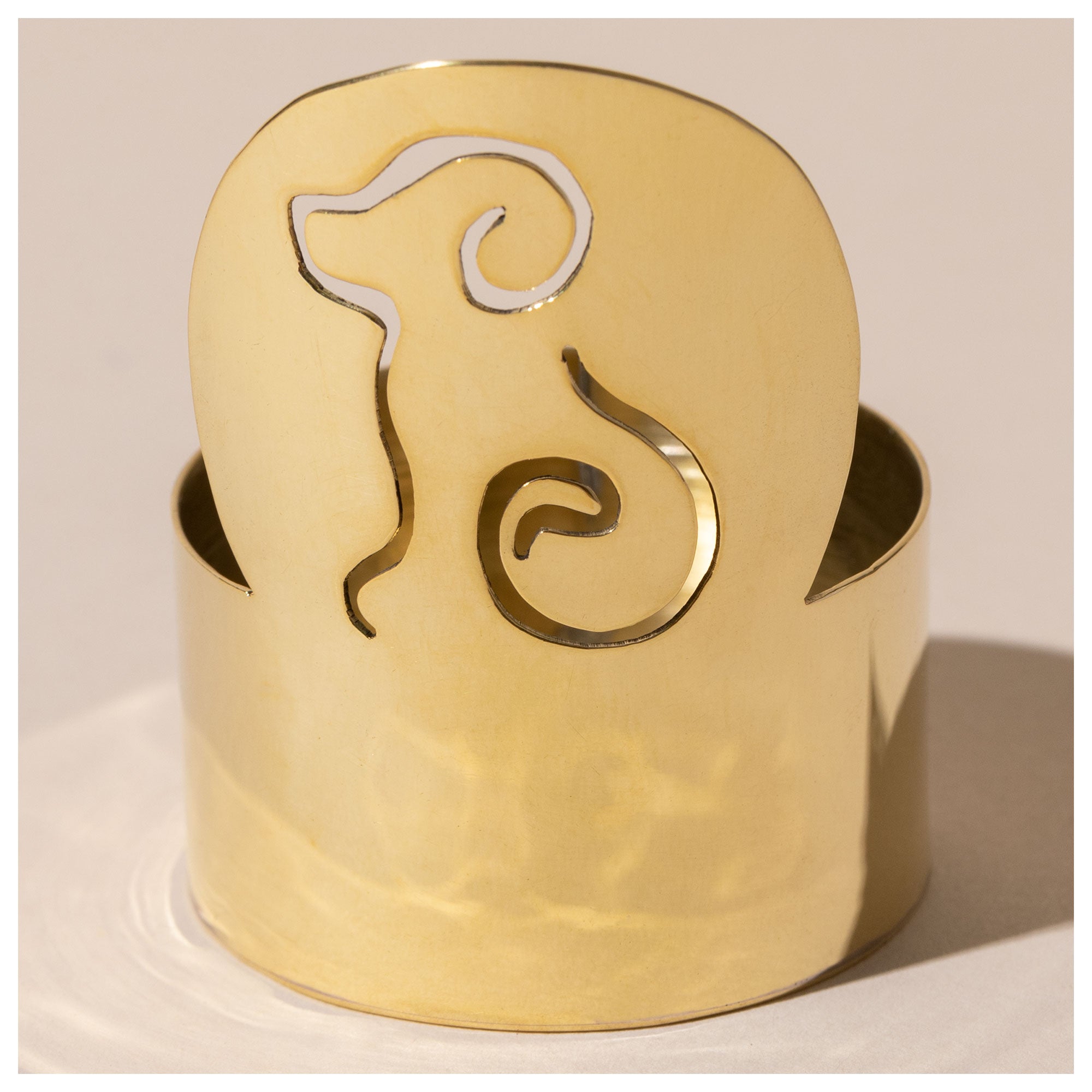 Premium Pet Love Brass Candle Holder - Handcrafted & Fair Trade