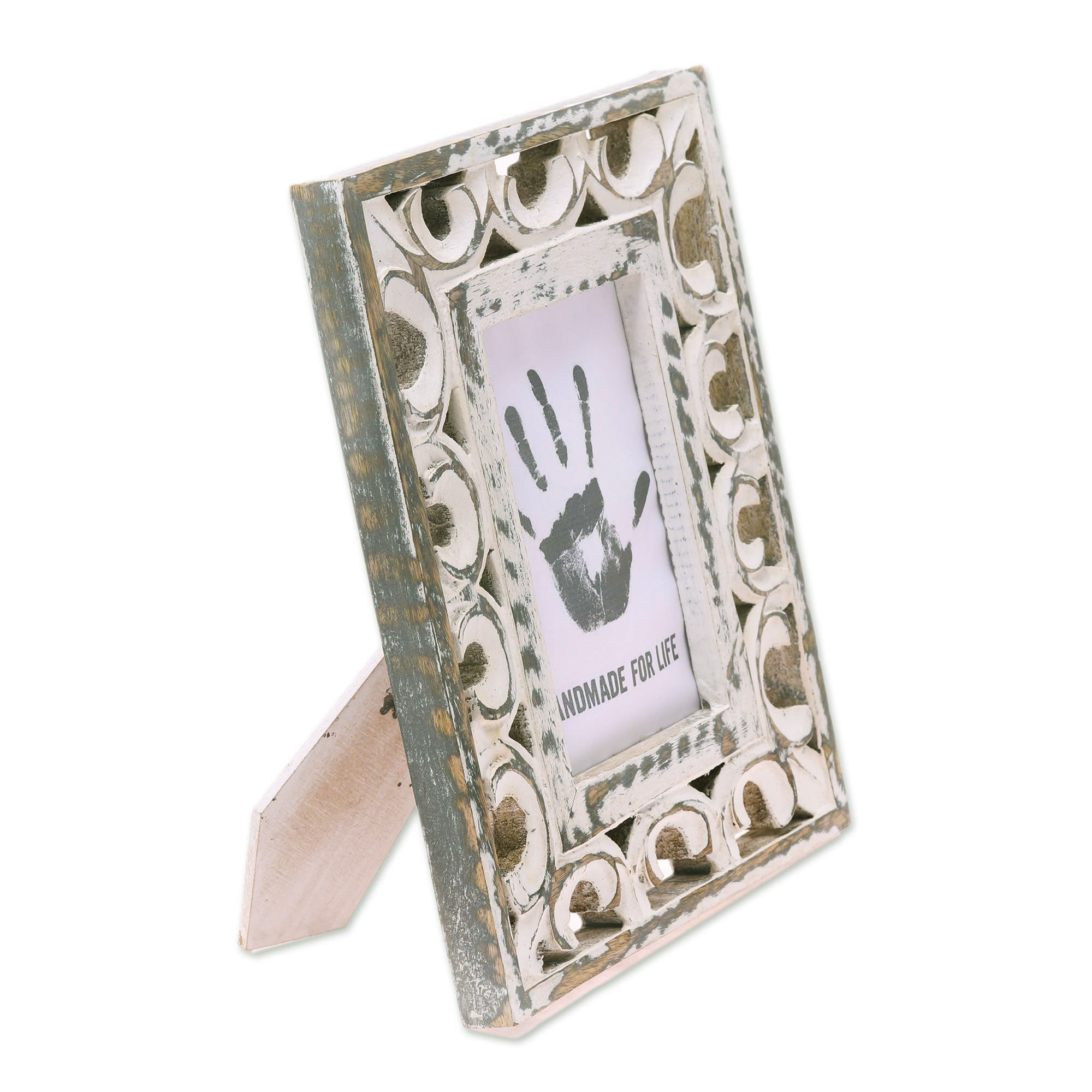 Premium Royal Archway Distressed Mango Wood Photo Frame – Elegant 4x6 Ornate Design
