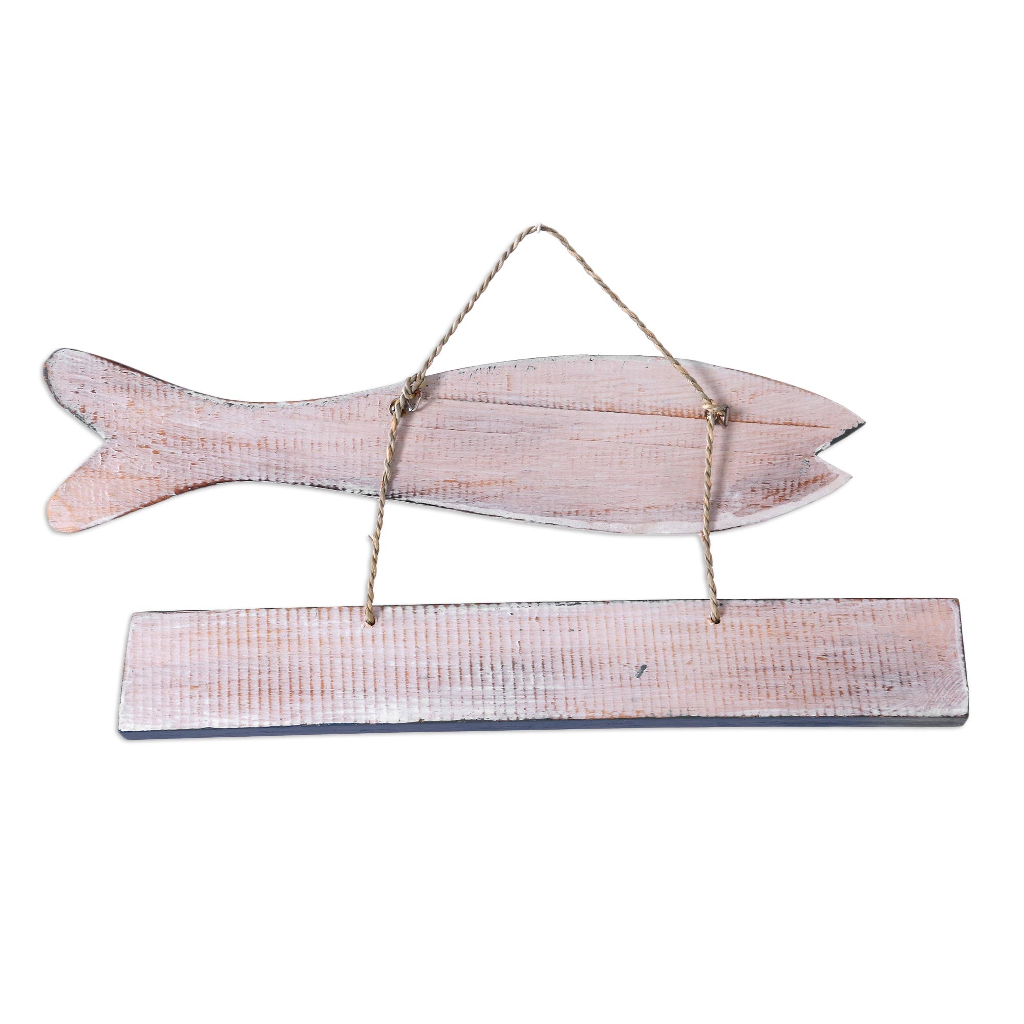 Premium Handcrafted Albesia Wood Nautical Wall Sign - 'Gone Fishing'