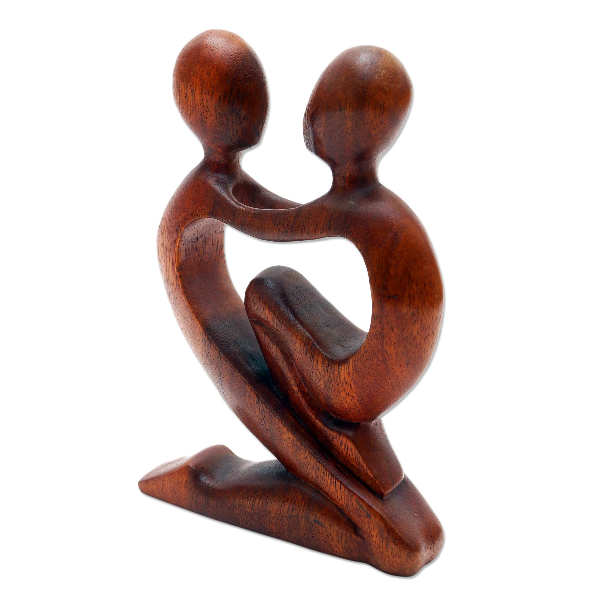 Premium True Love Romantic Wood Sculpture – Handcrafted Embrace