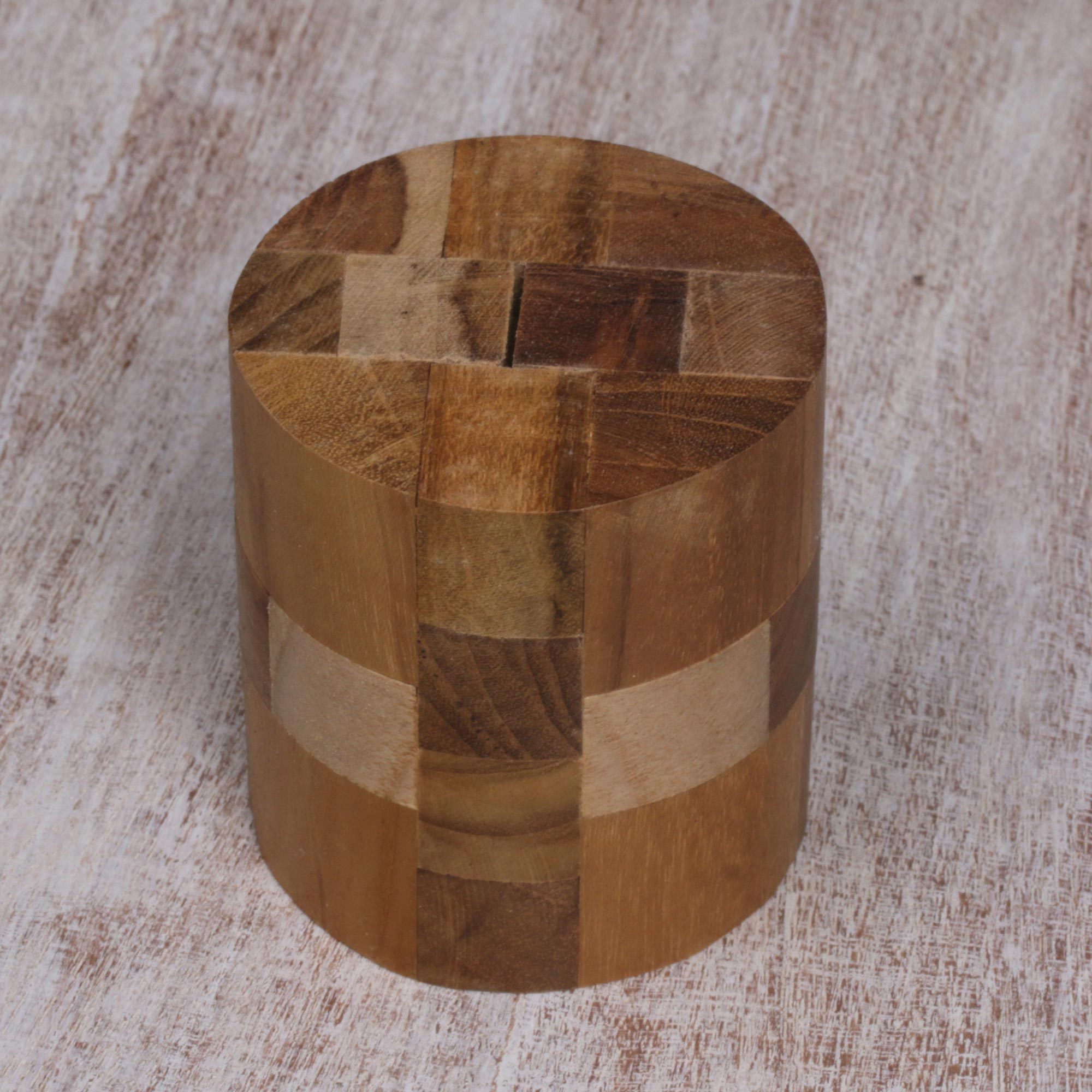 Premium Teak Wood Forest Cylinder - Ultimate 3D Puzzle Art for Adults