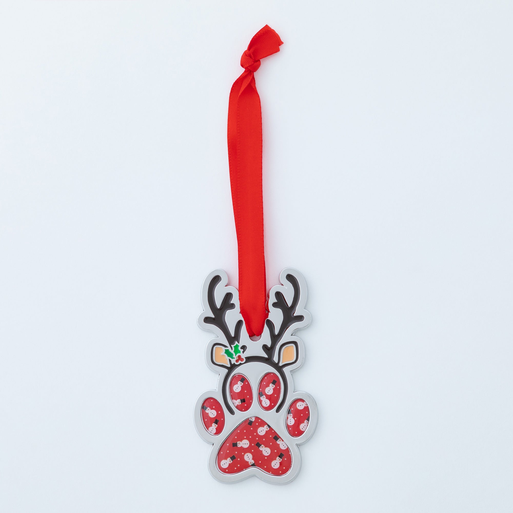 Premium Christmas Paw Print Ornament - Festive Pet Lover's Delight