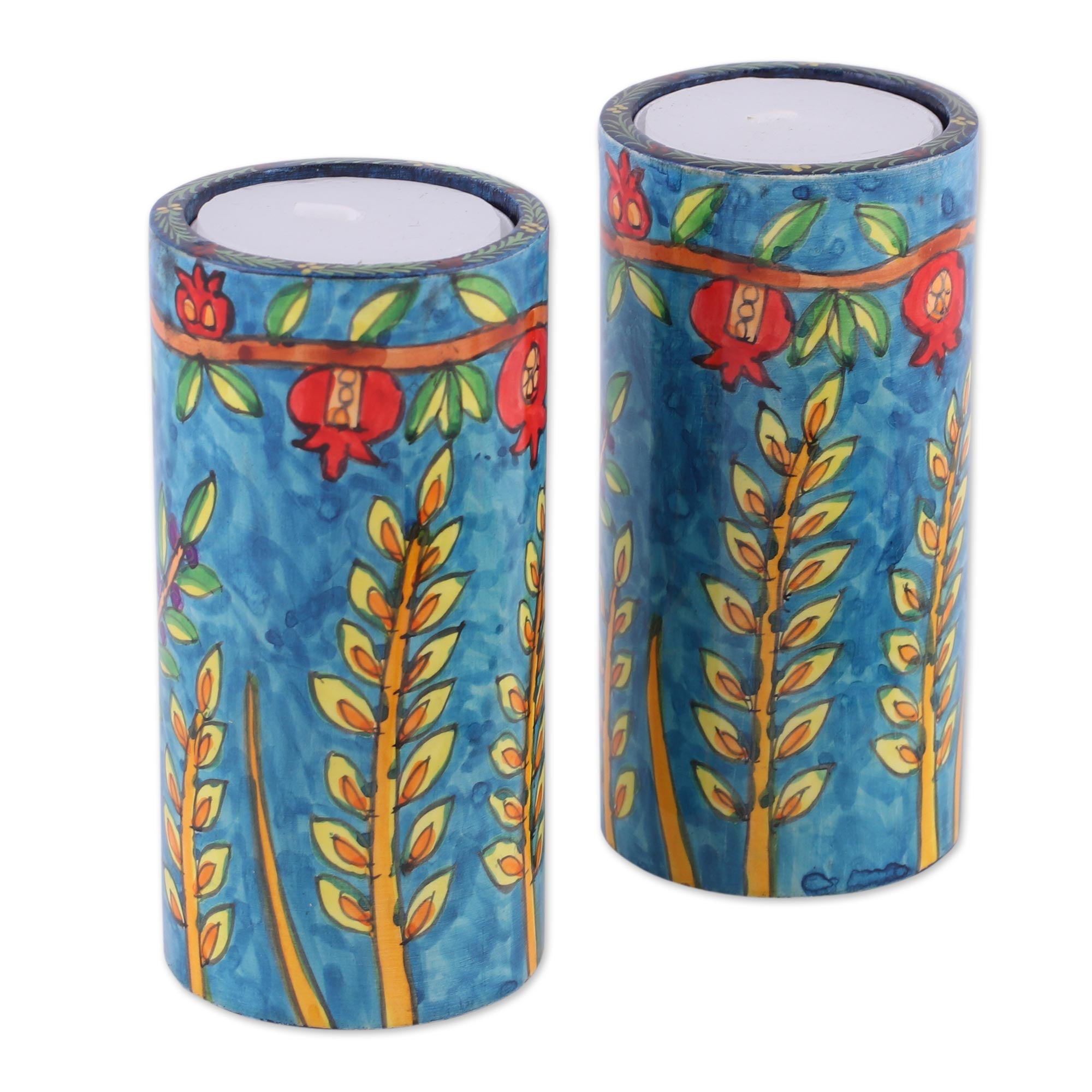 Premium Handcrafted Nature-Themed Wood Tealight Holders from India