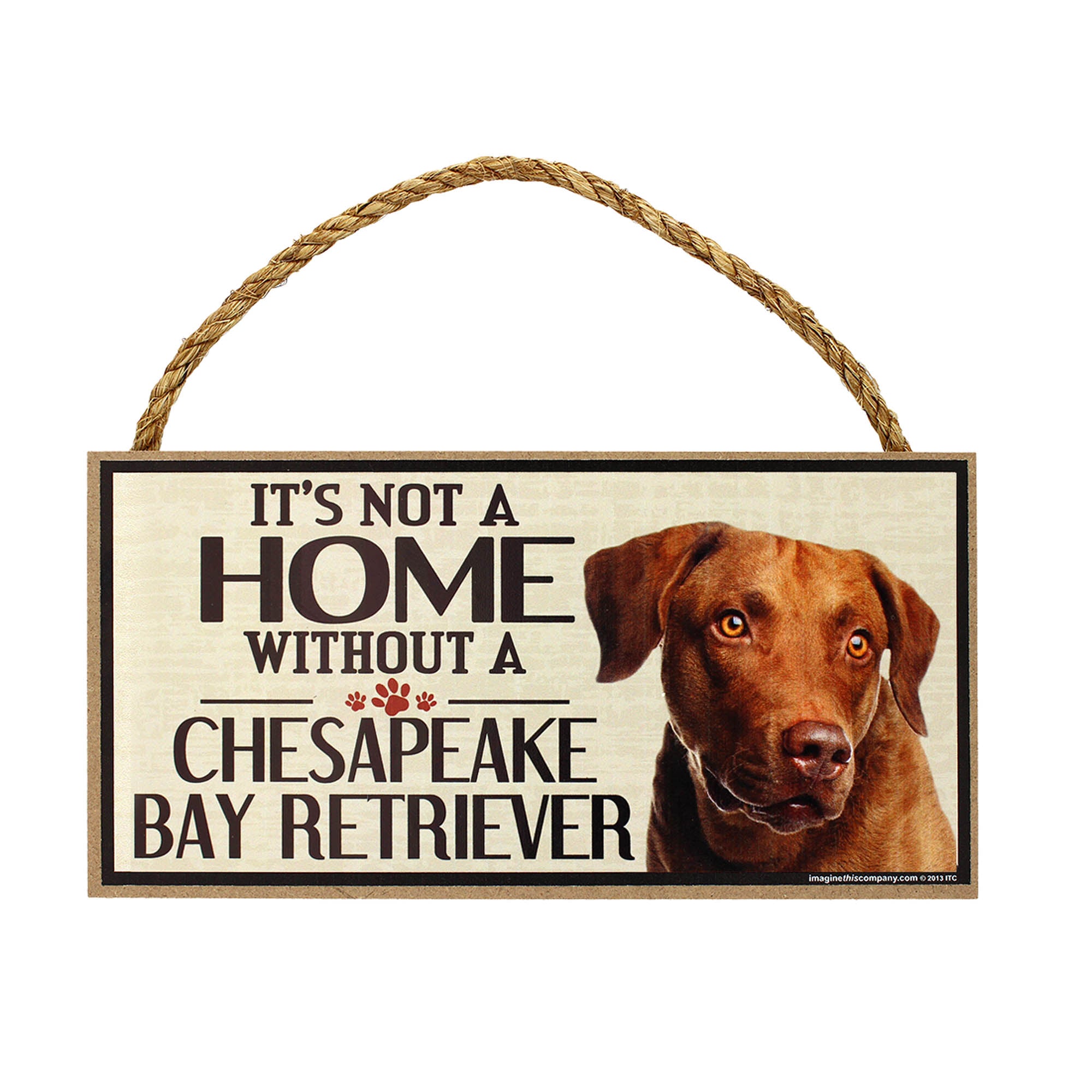 Premium Rustic Dog Lover Sign - 'Home is Where the Dog Is'