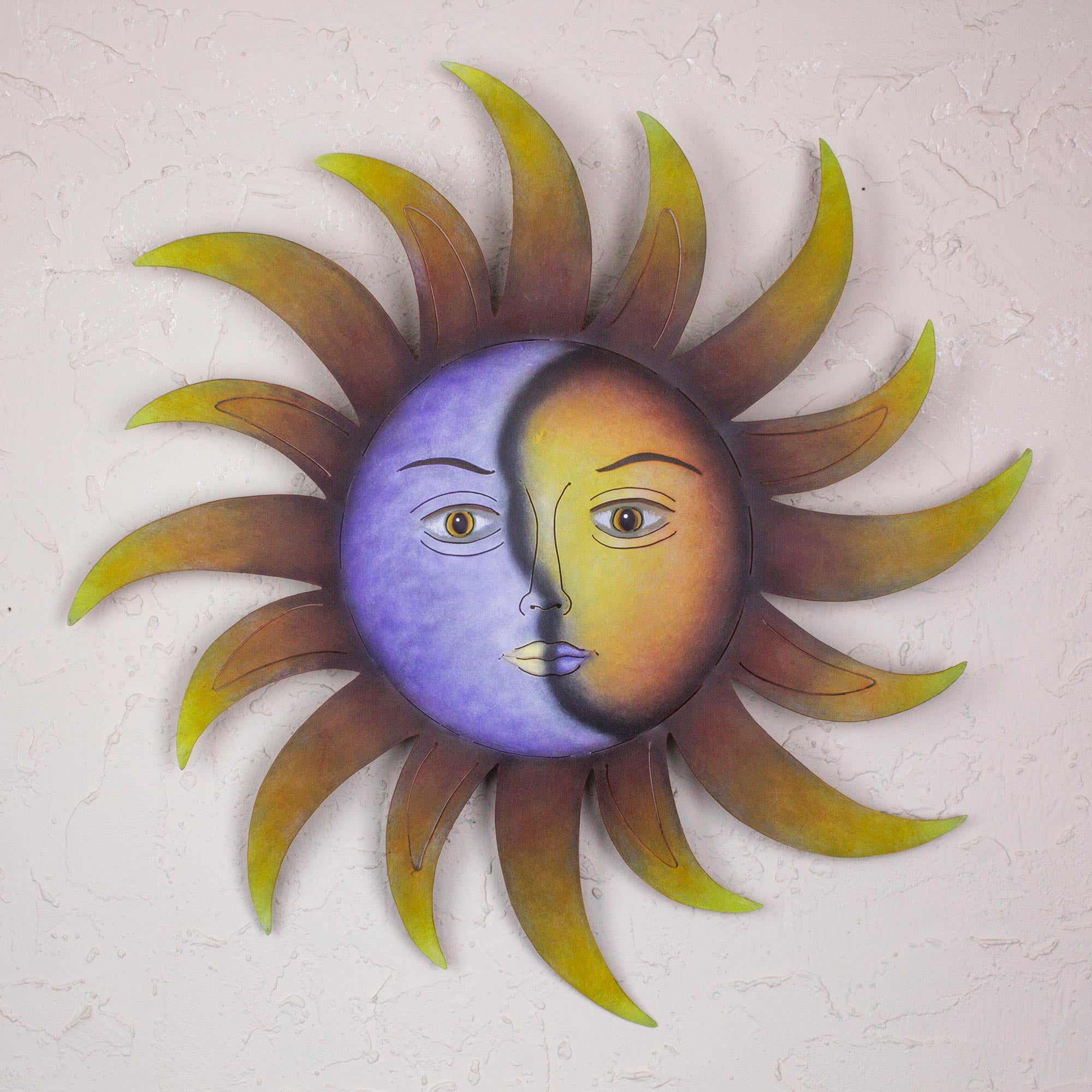 Premium Handcrafted Sun and Moon Wall Art – Unique Steel Sculpture