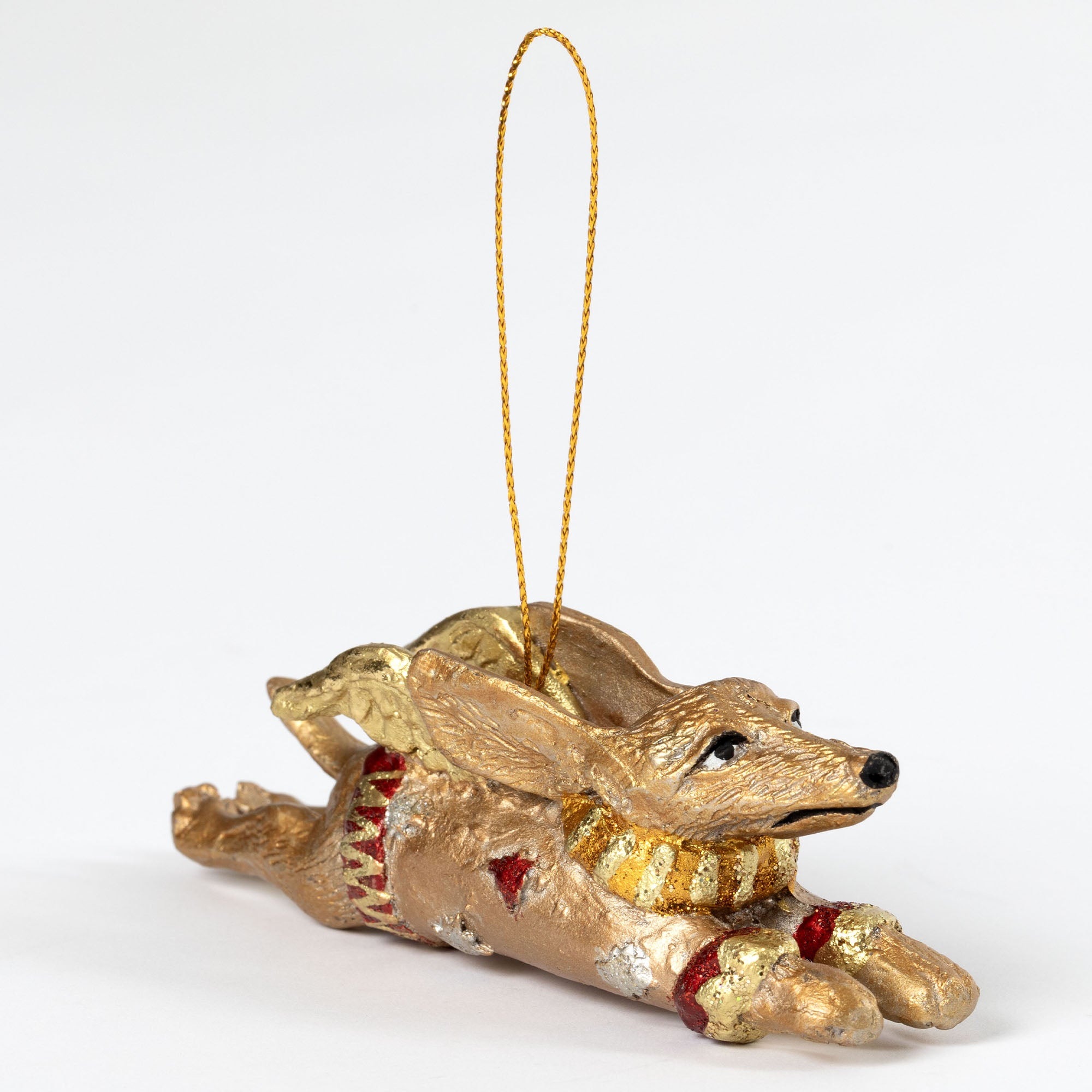 Premium Beaded Coppertini Angel Wing Dog Ornament