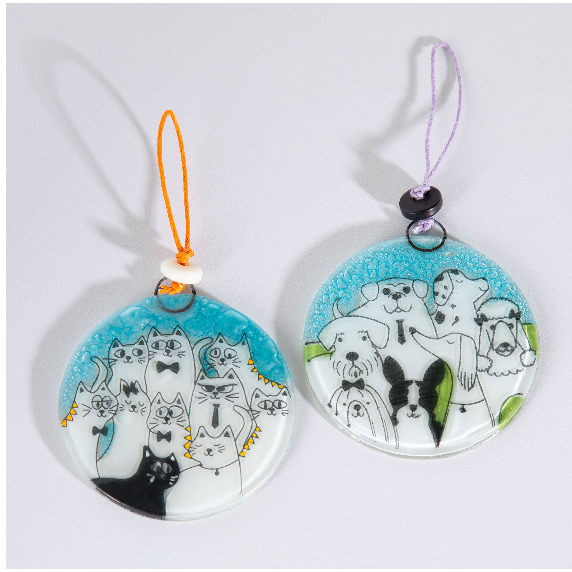 Premium Recycled Glass Pet Ornament - Handmade Fair Trade