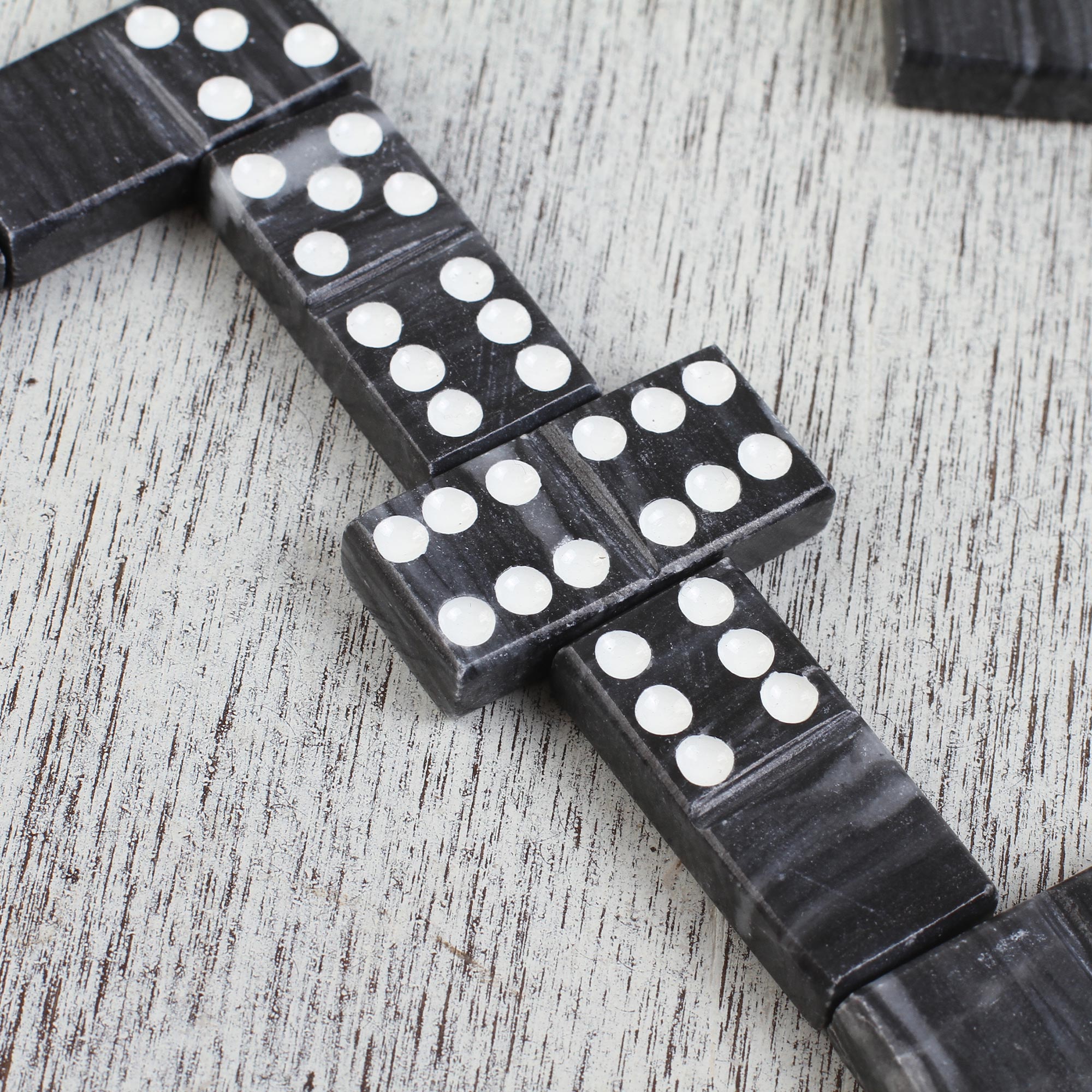 Premium Onyx Domino Set - Handcrafted Stone Game Collection