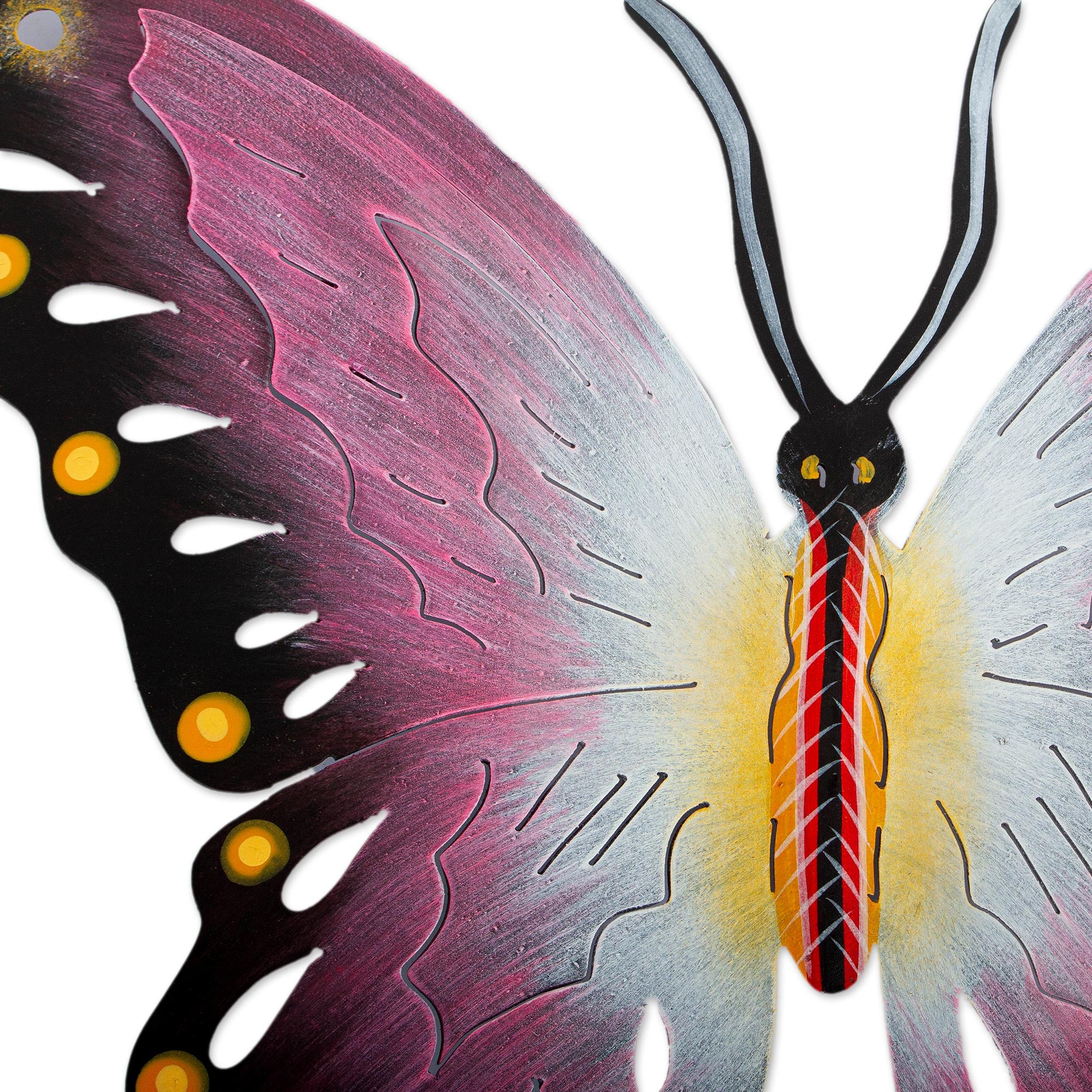Premium Handmade Purple Butterfly Steel Wall Sculpture - Soul of Femininity